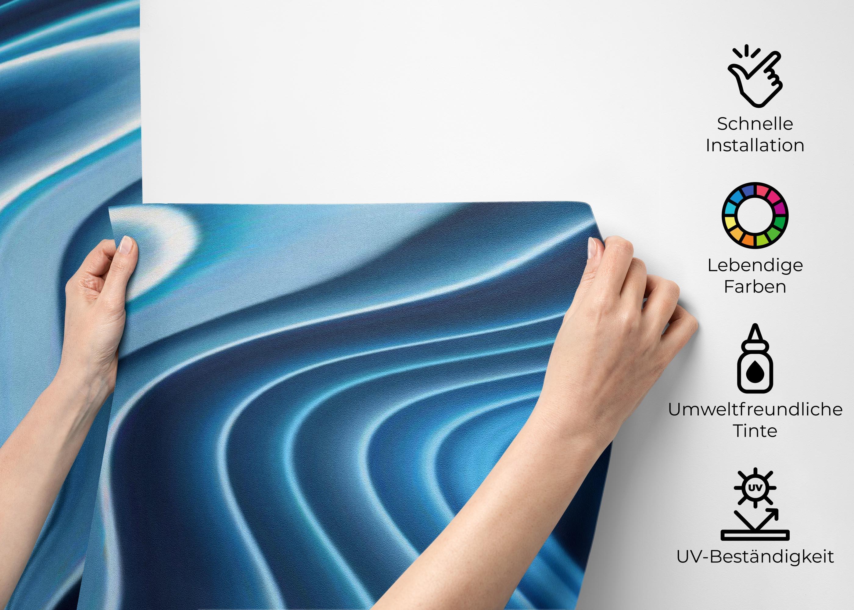 Fototapete Blue 3d Marble mockup 2