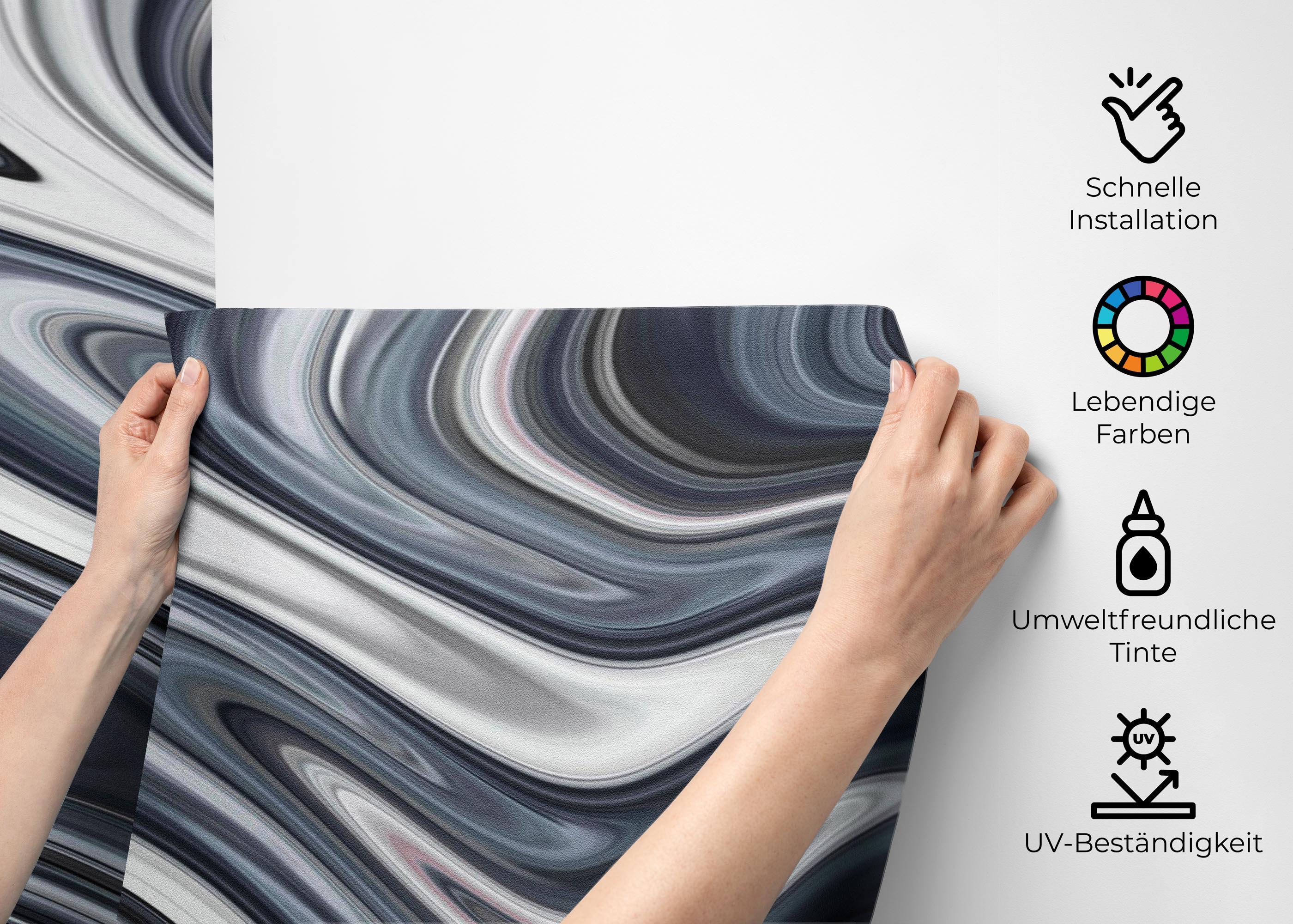 Fototapete Blue Grey Marble mockup 2