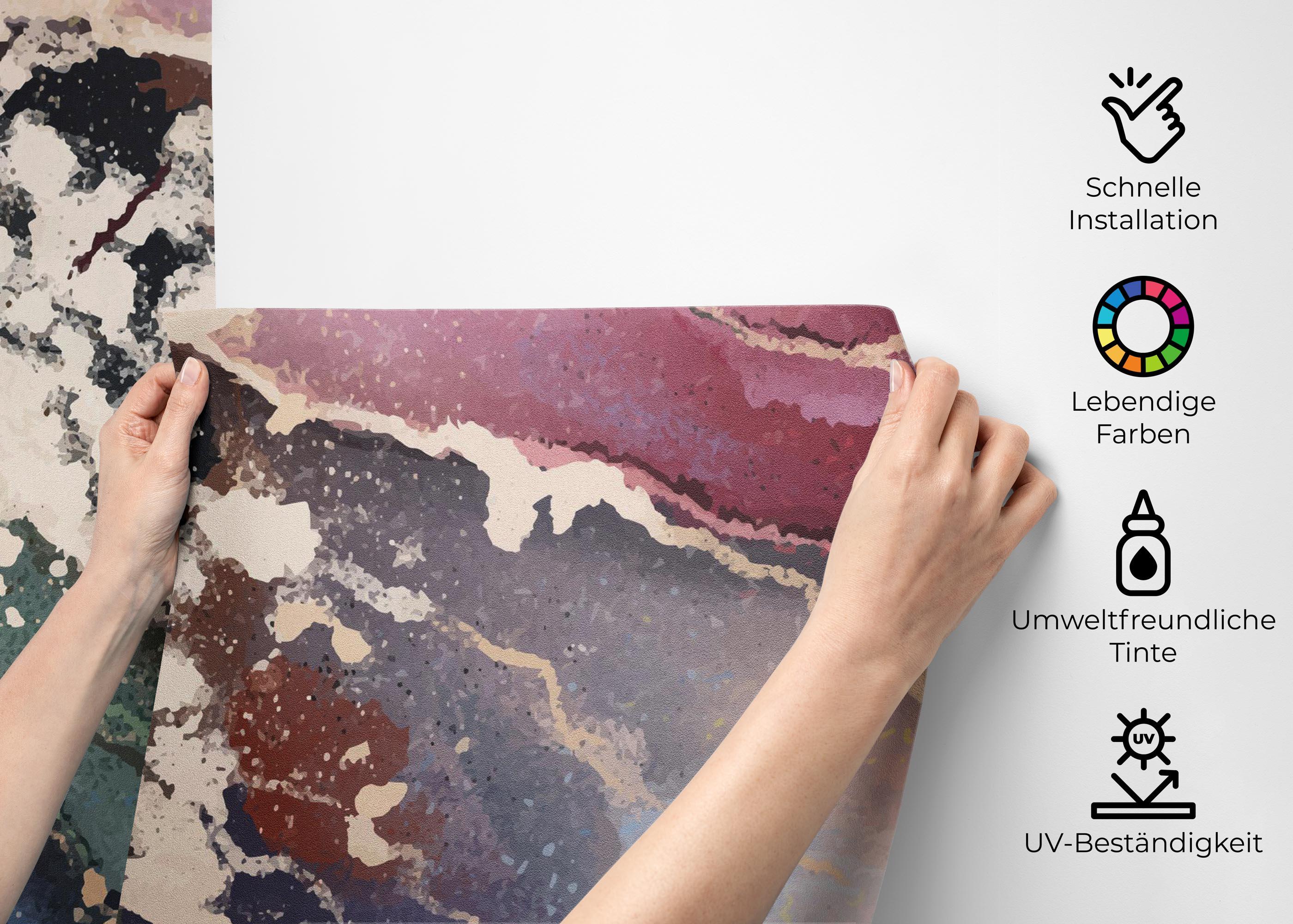 Fototapete Colorful Marble Art mockup 2