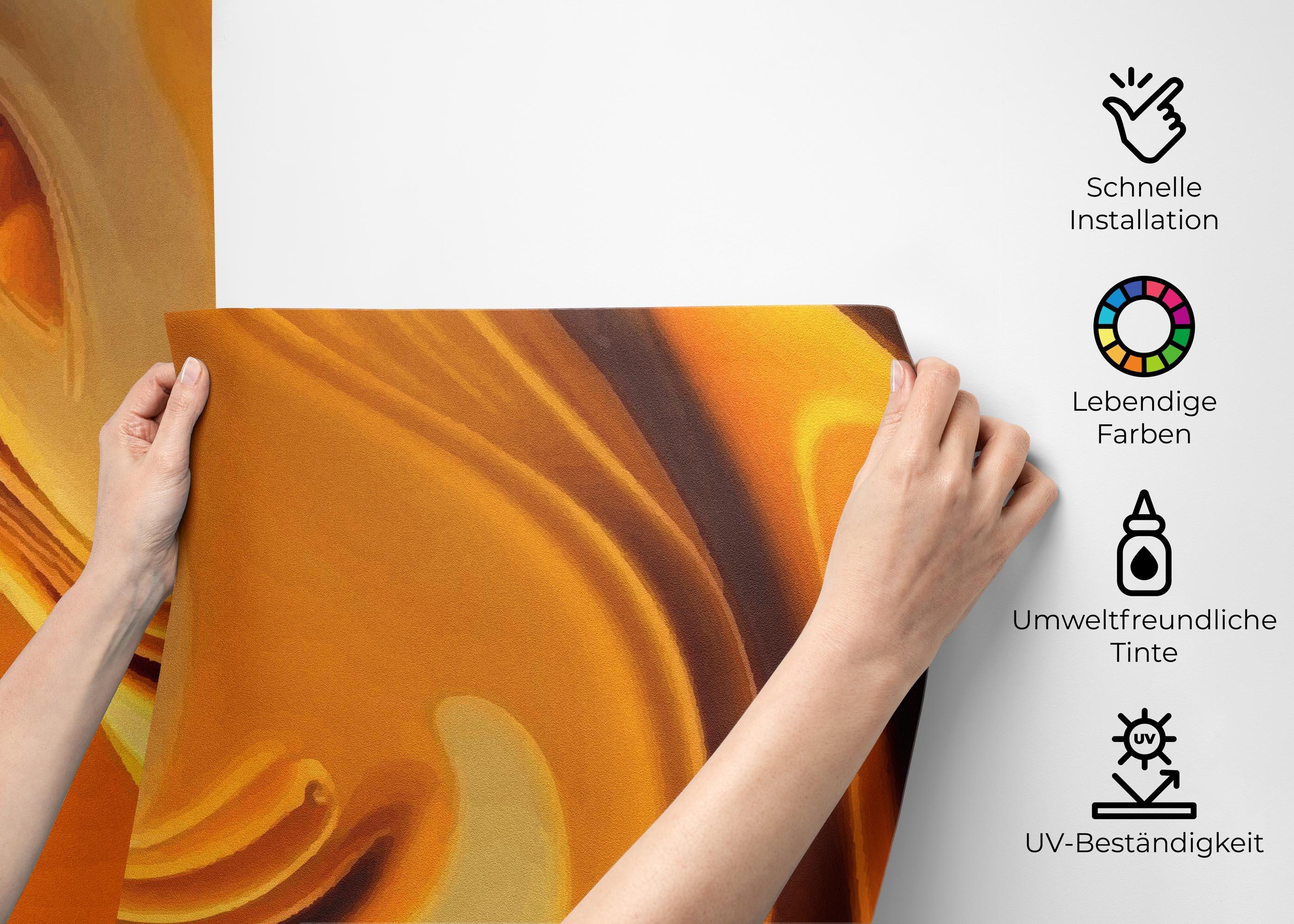 Fototapete Strong Yellow Marble mockup 2