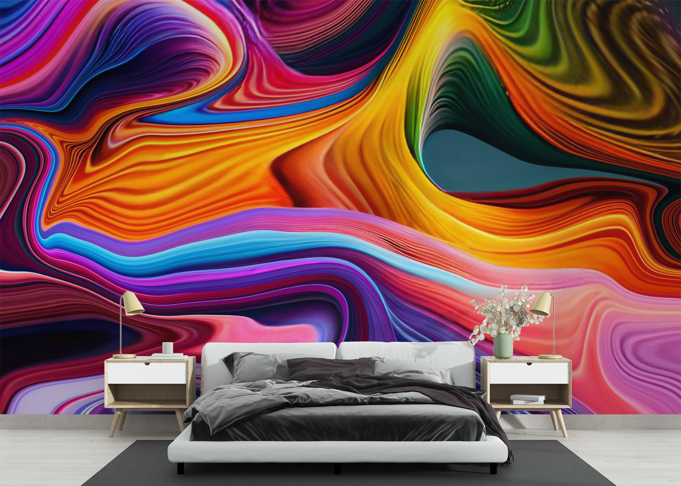 Fototapete Amazing Colorful Marble mockup 3