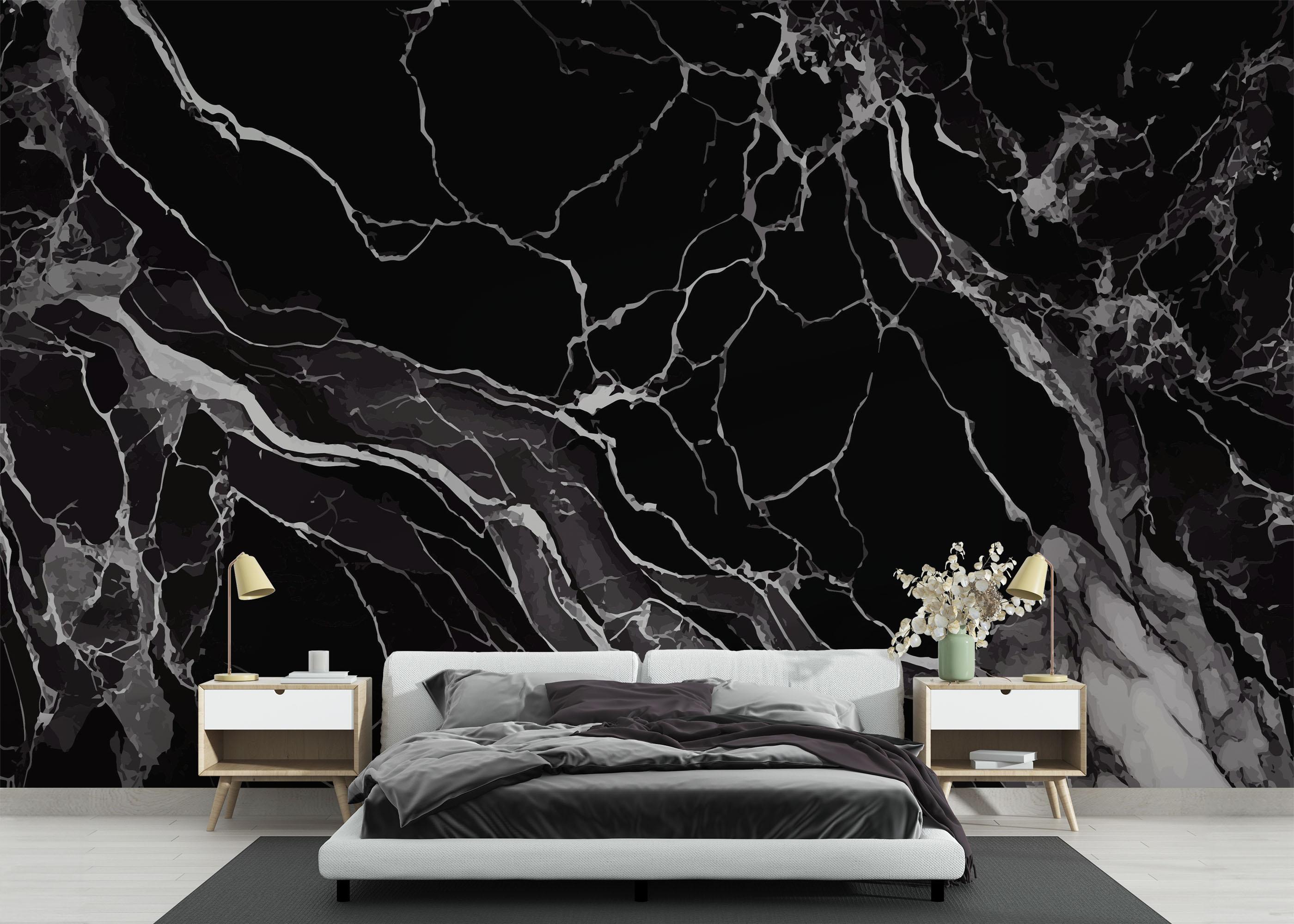 Fototapete Black Art Marble mockup 3