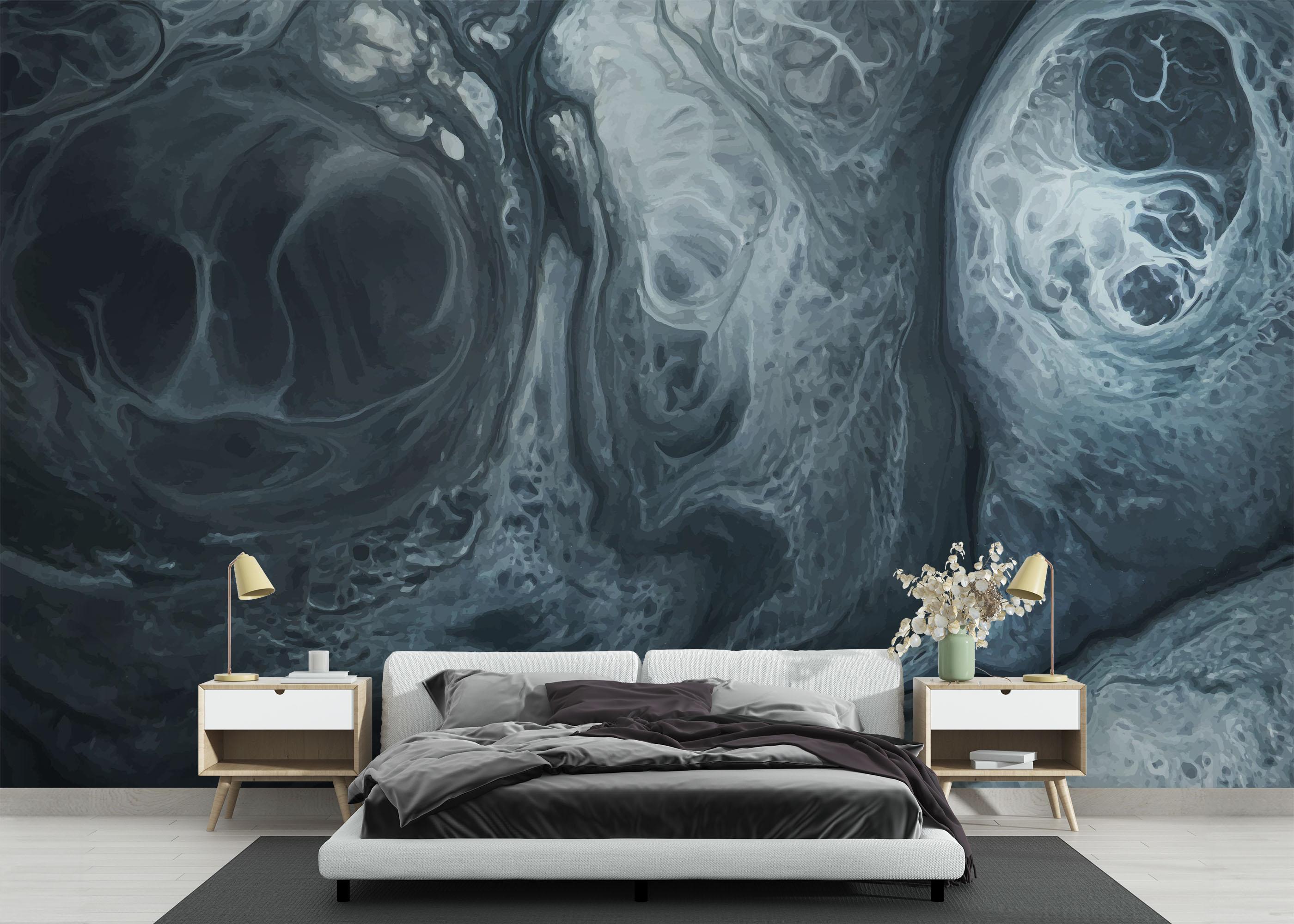 Fototapete Blue Marble Shadow mockup 3
