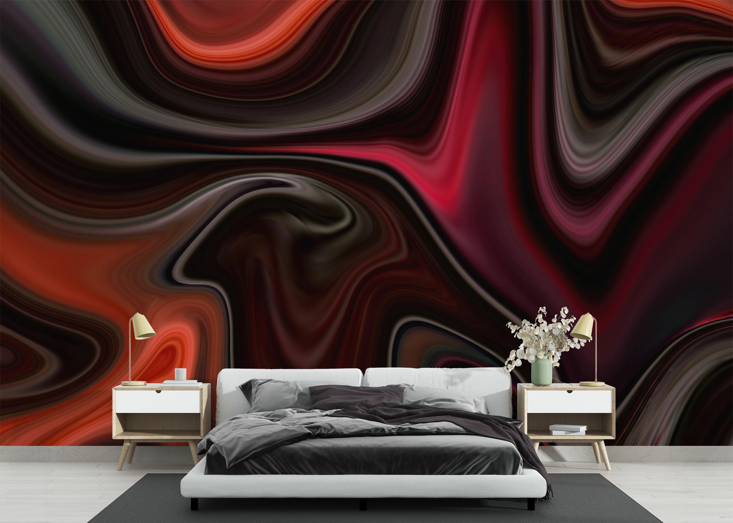 Fototapete Burgundy Marble Art mockup 3