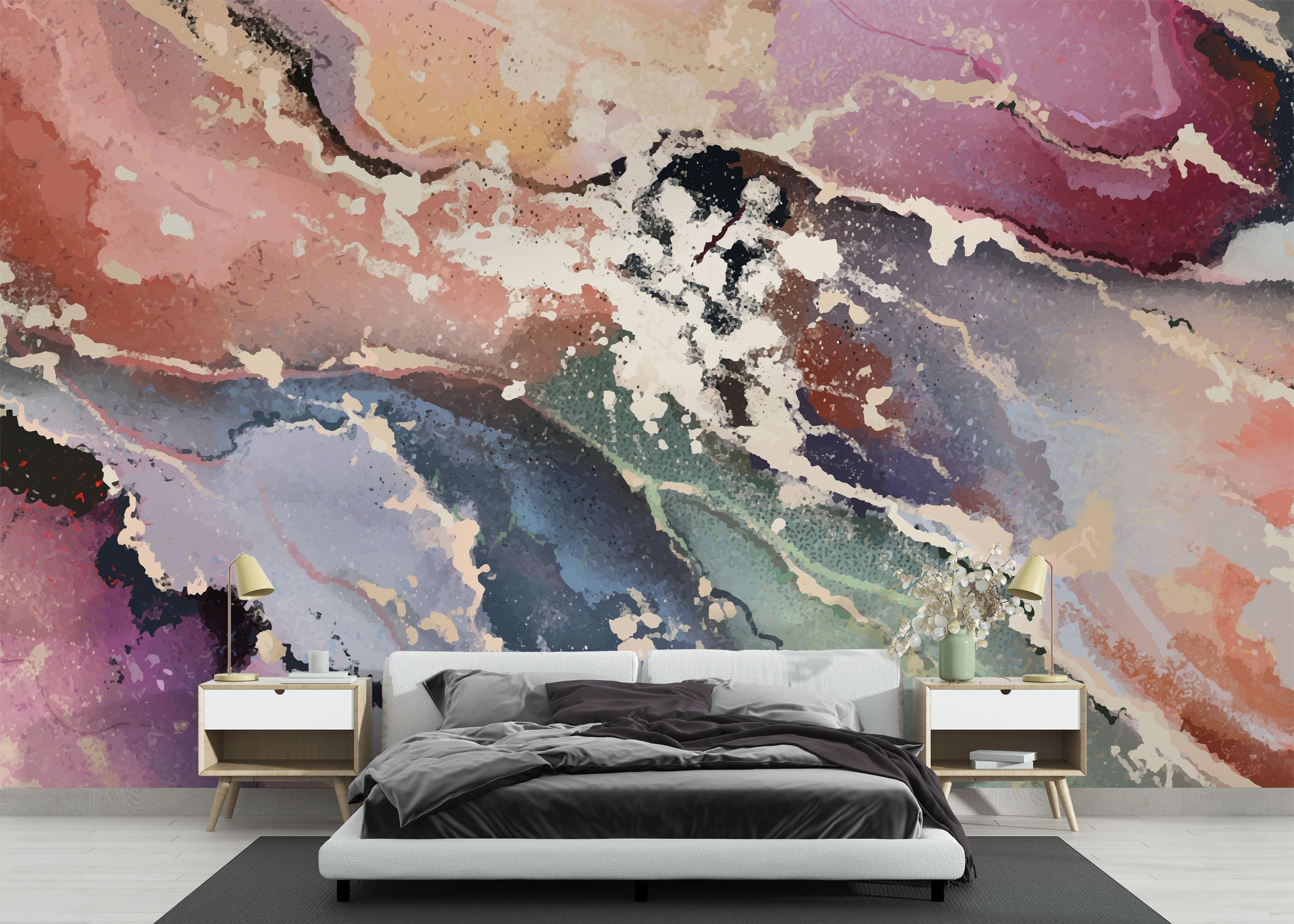 Fototapete Colorful Marble Art mockup 3