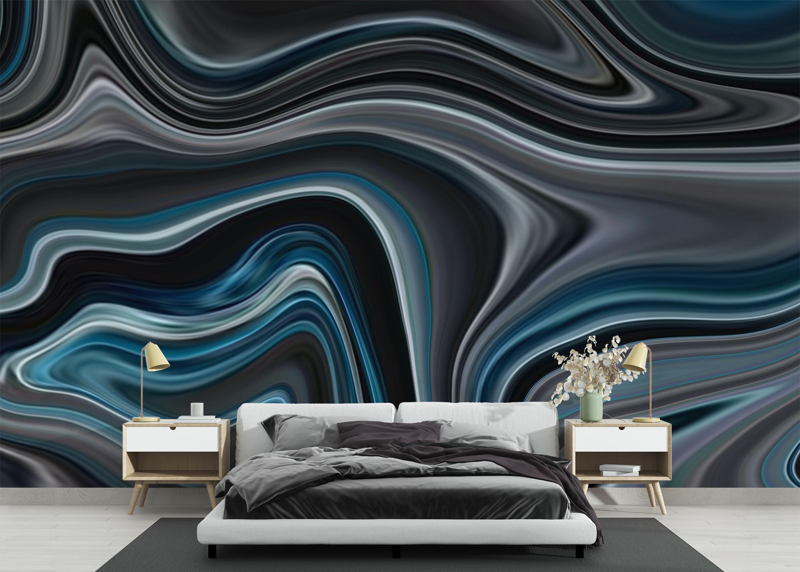 Fototapete Dark Grey Marble mockup 3