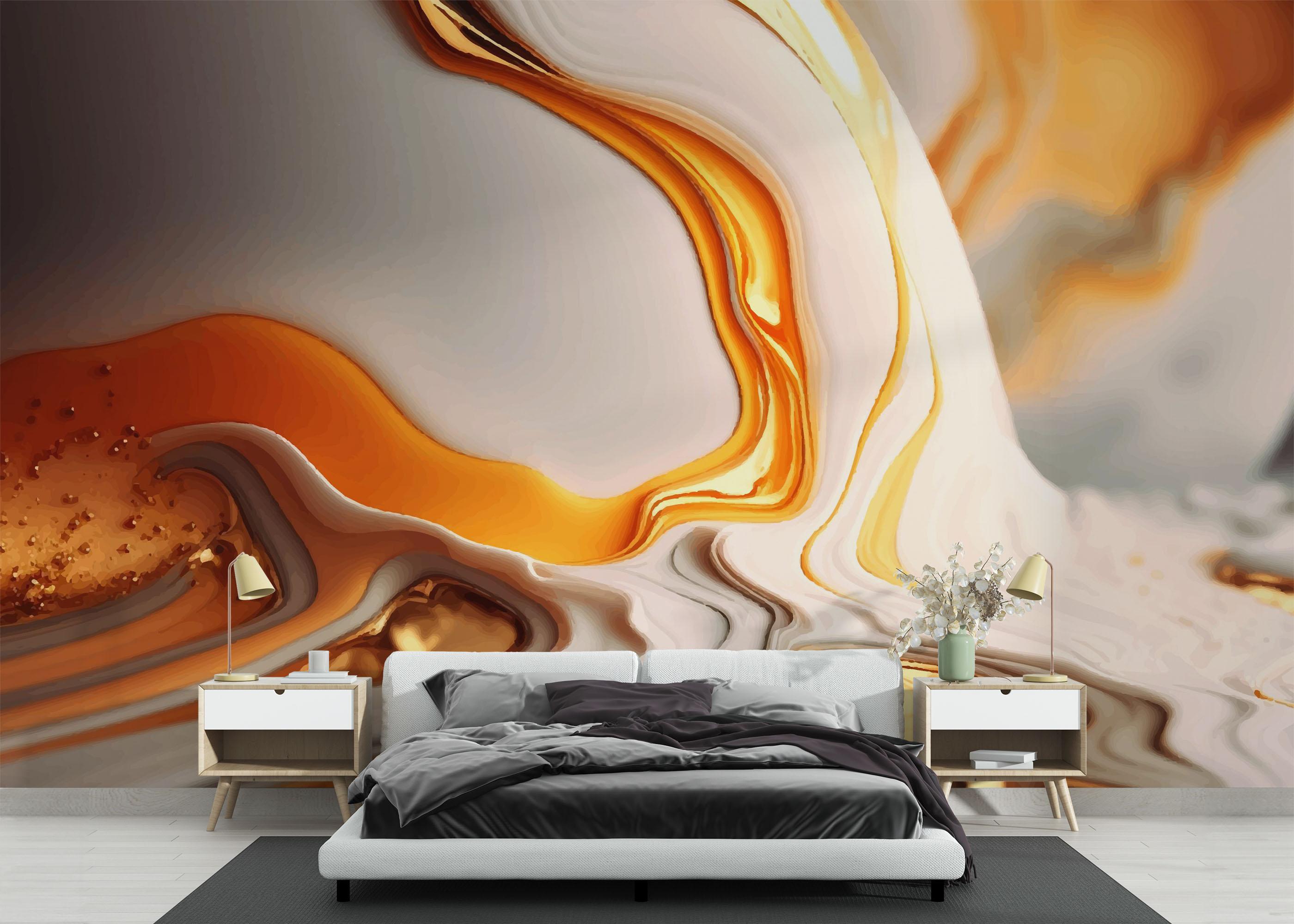 Fototapete Falling White Marble mockup 3