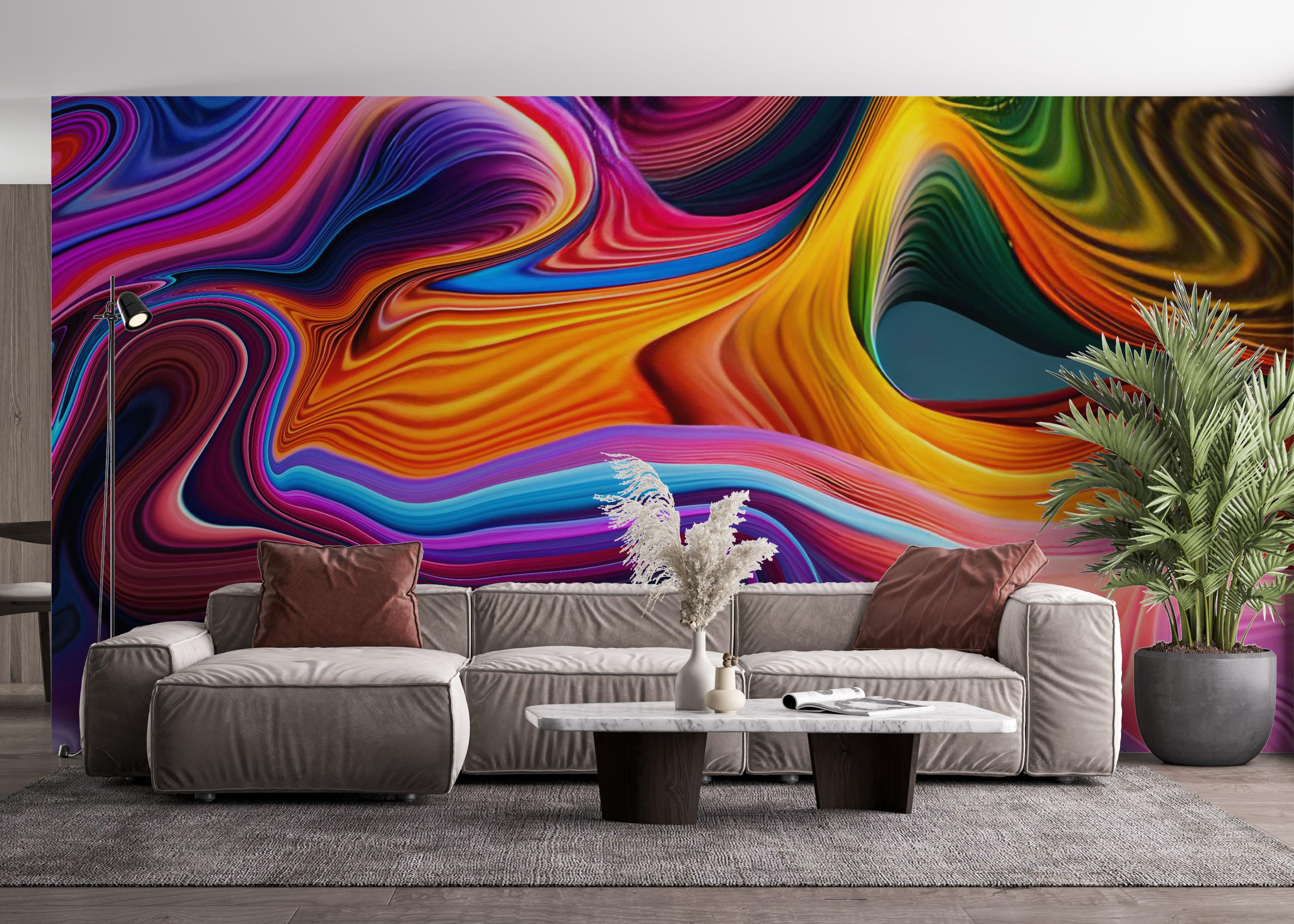 Fototapete Amazing Colorful Marble mockup 4