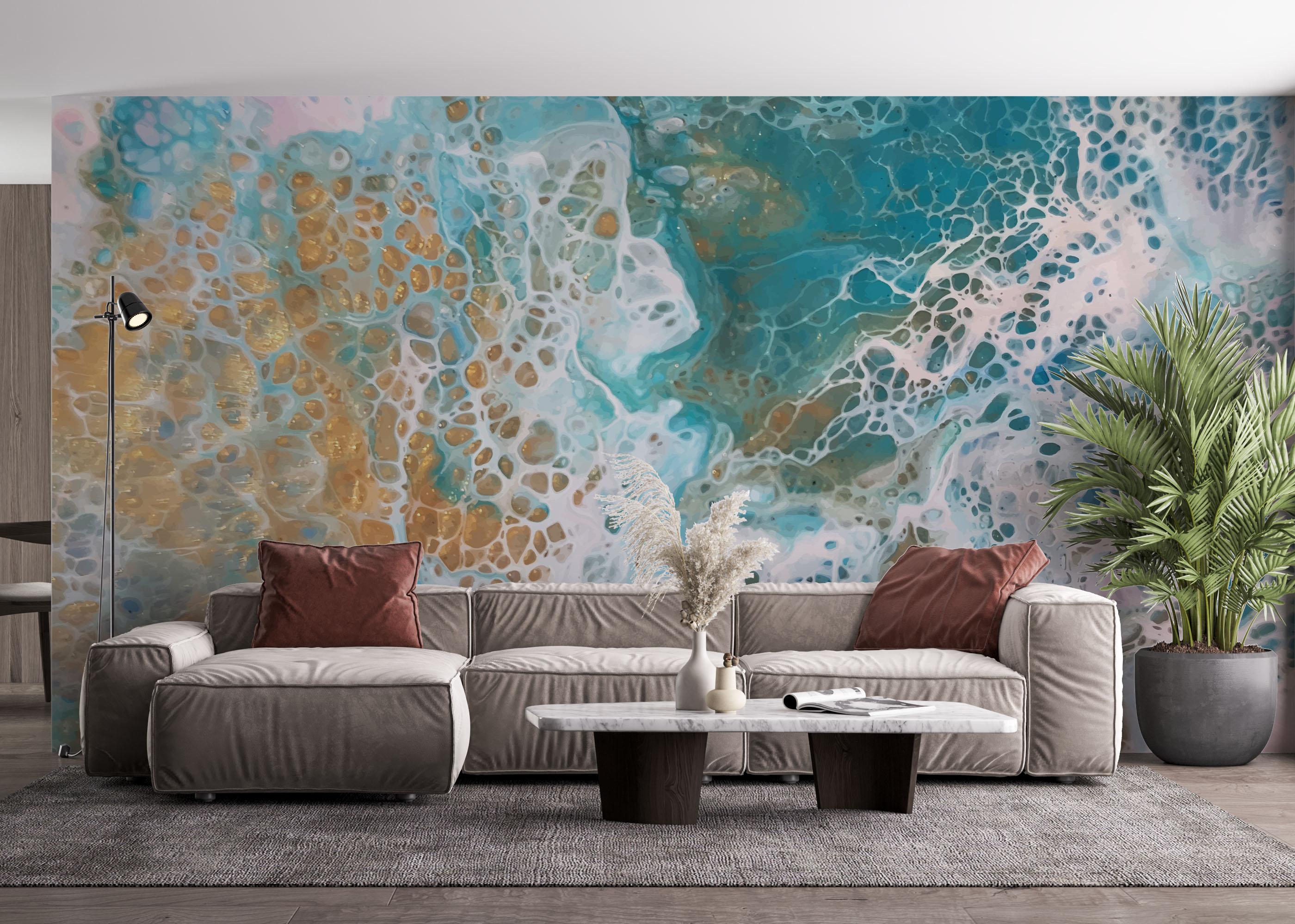 Fototapete Beach Marble Art mockup 4