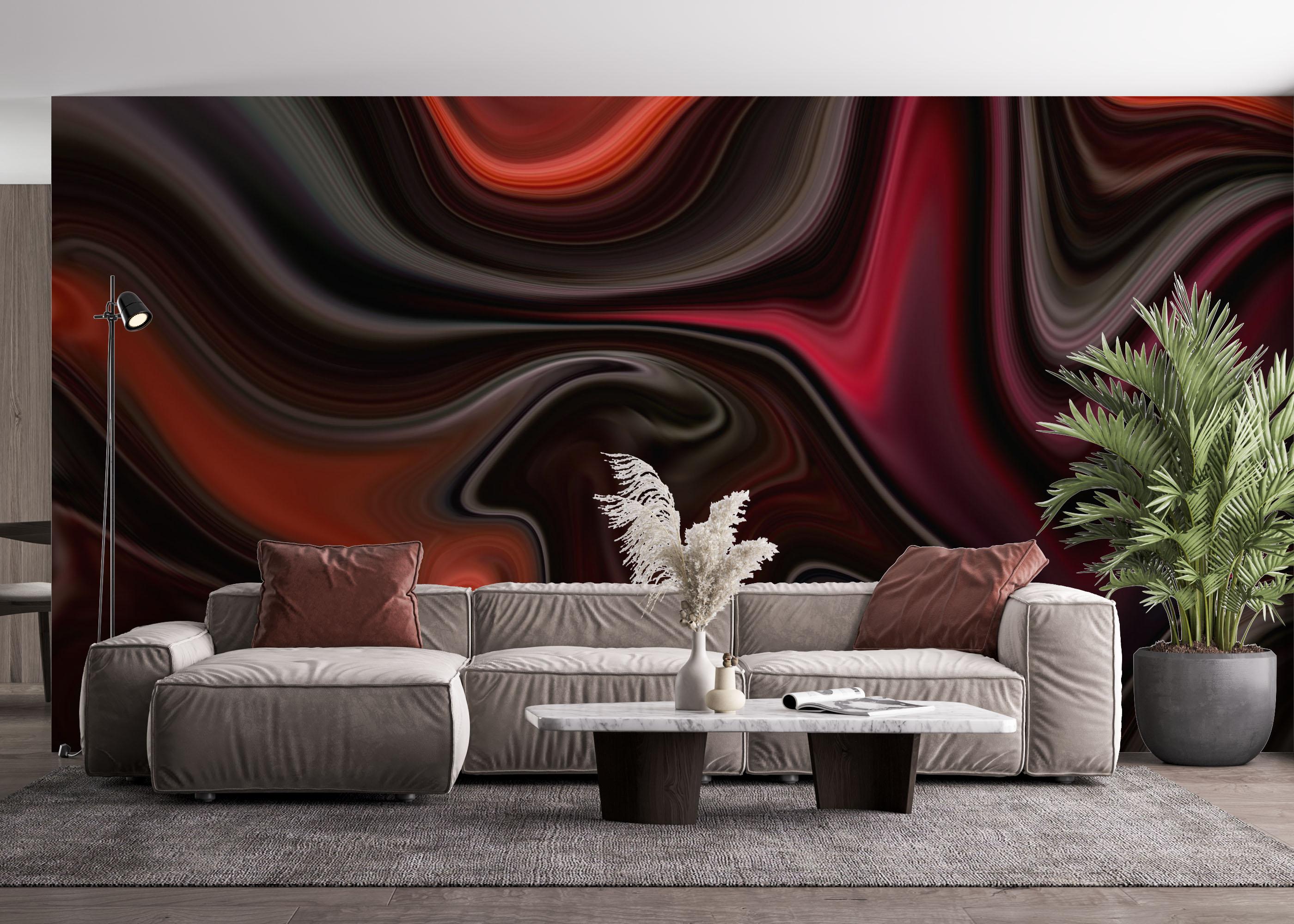 Fototapete Burgundy Marble Art mockup 4