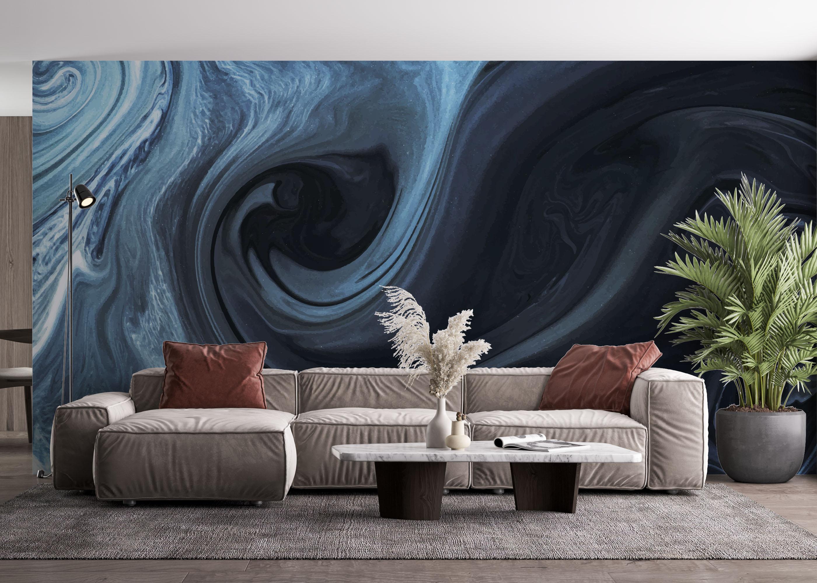 Fototapete Cool Blue Marble mockup 4