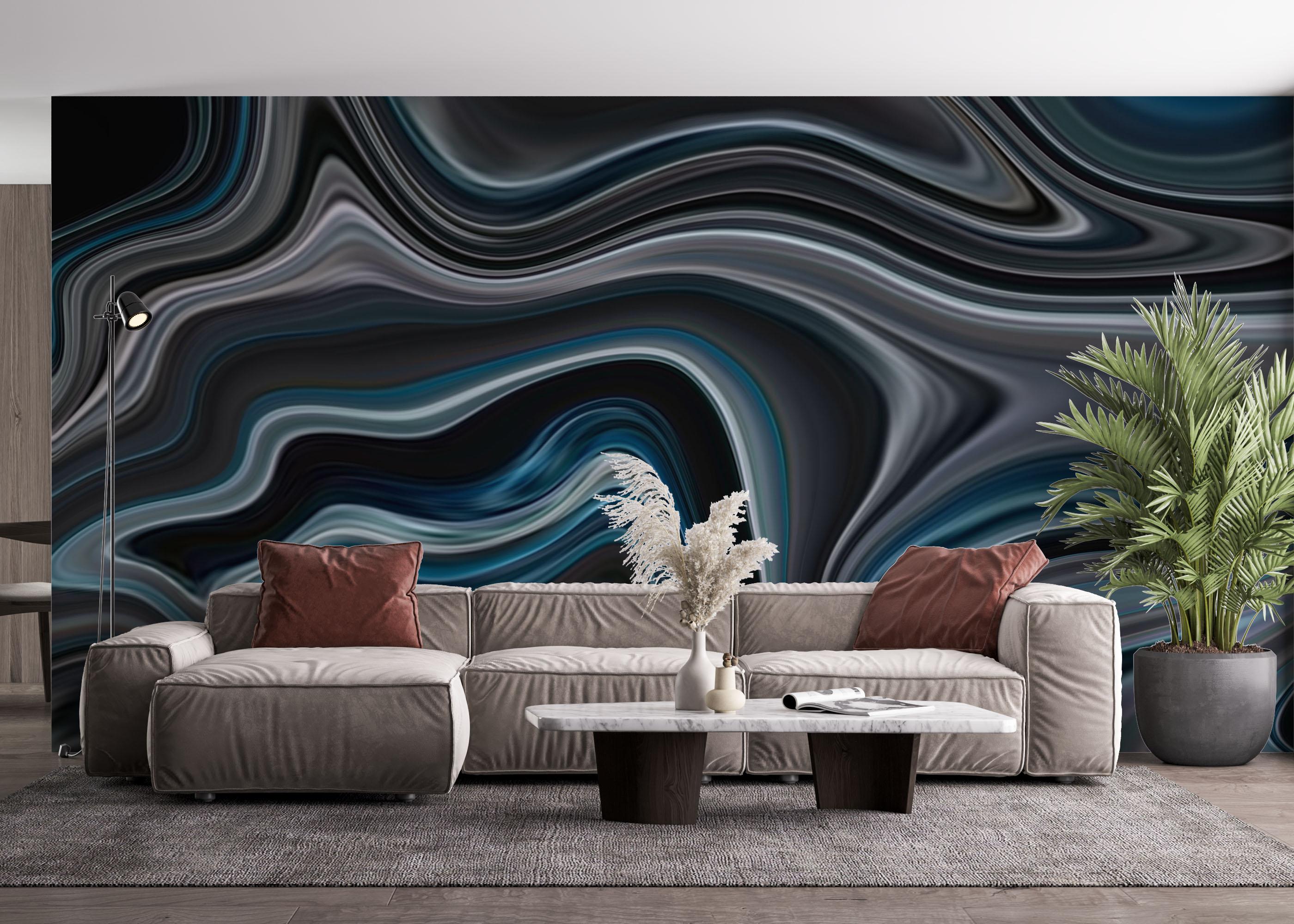 Fototapete Dark Grey Marble mockup 4