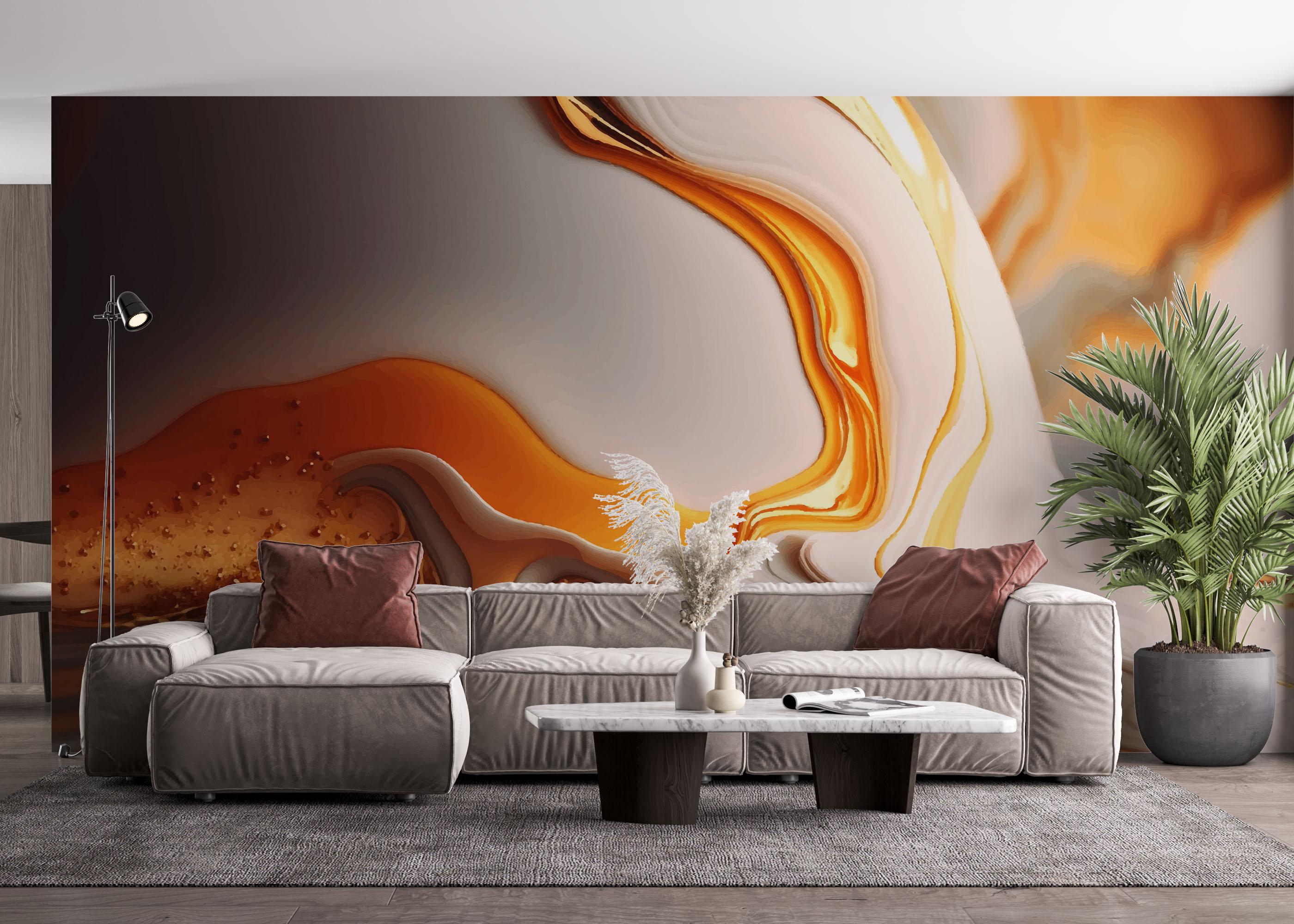 Fototapete Falling White Marble mockup 4