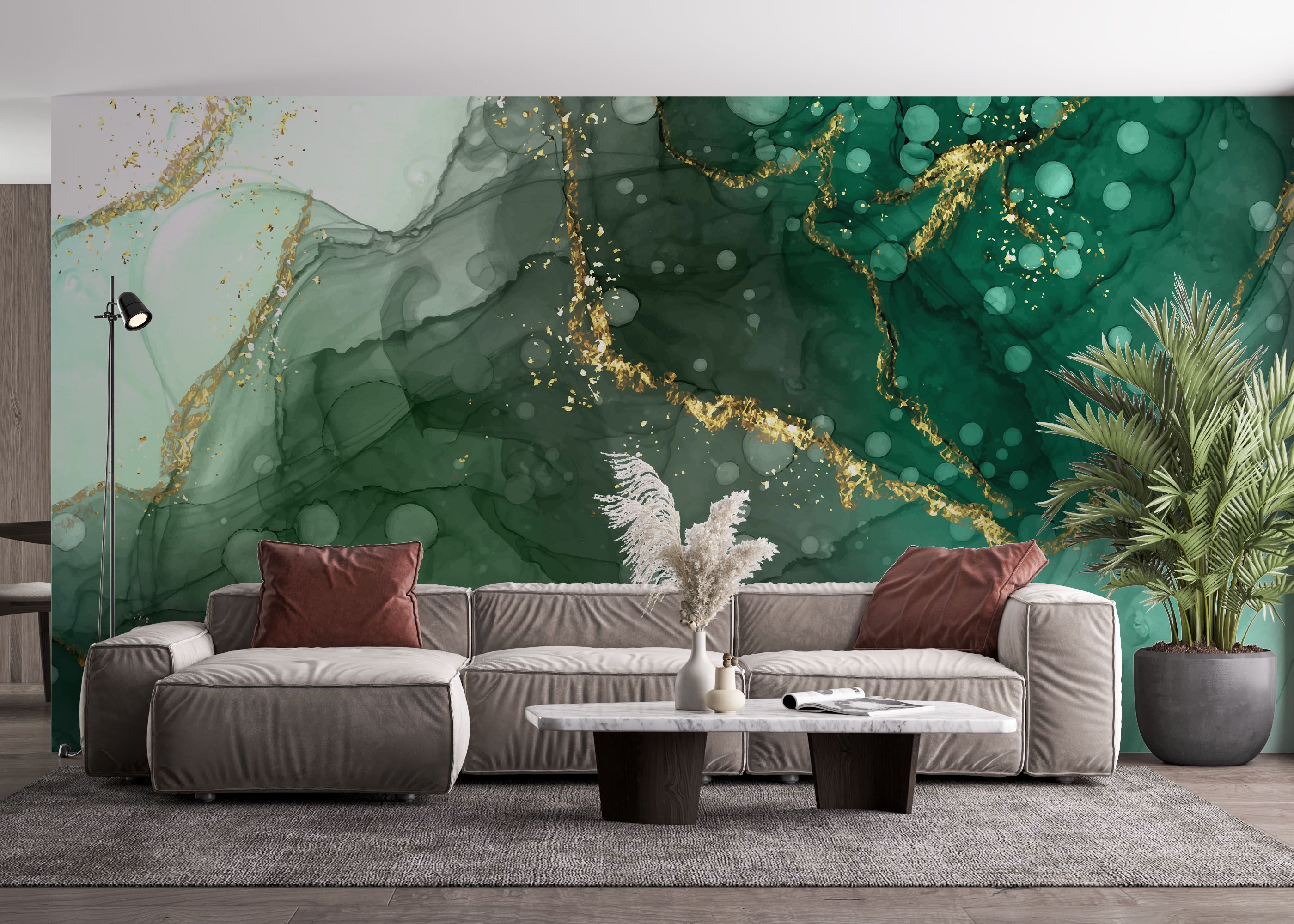 Green Circle Marble mockup 4