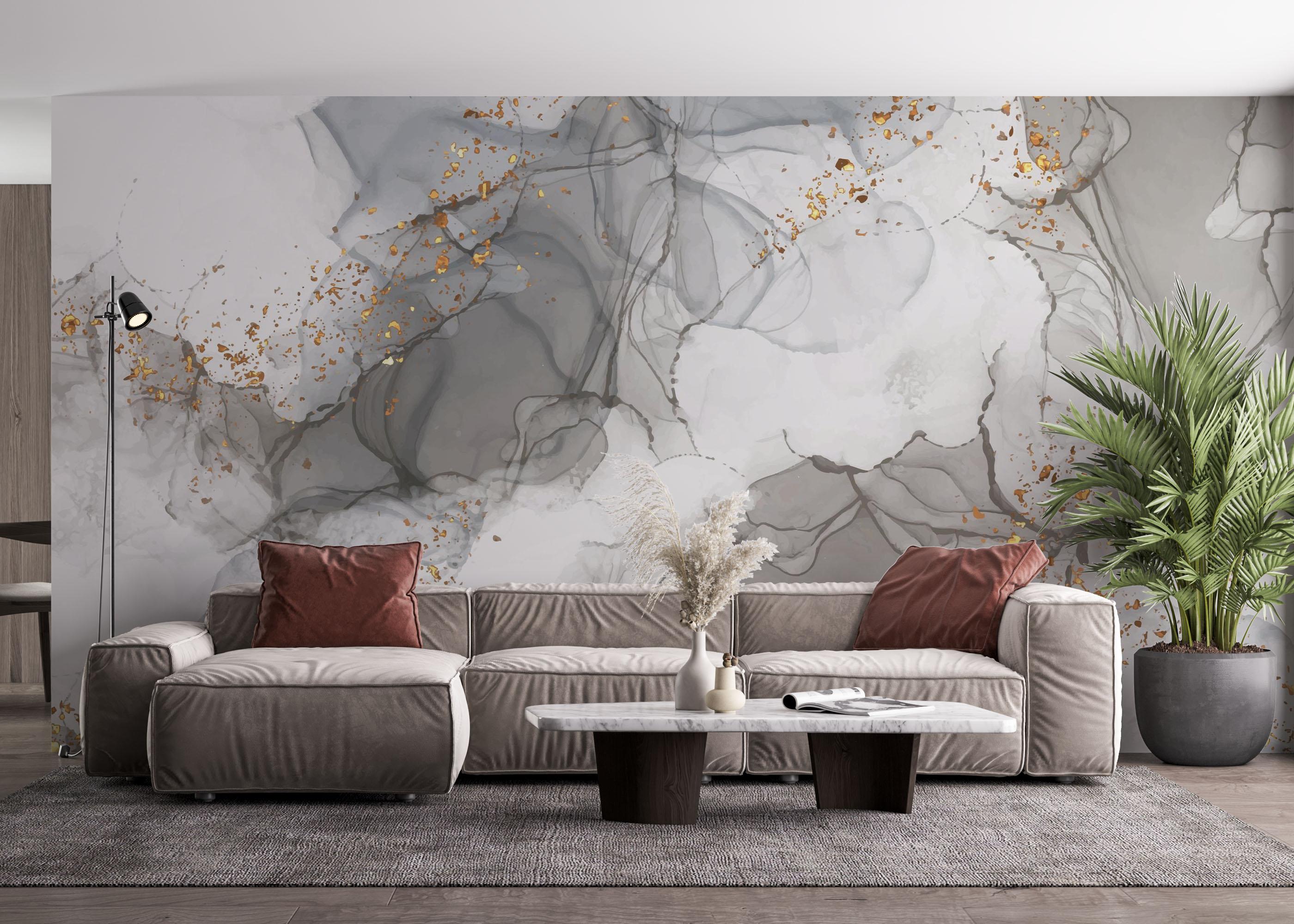 Fototapete Light Grey Marble mockup 4