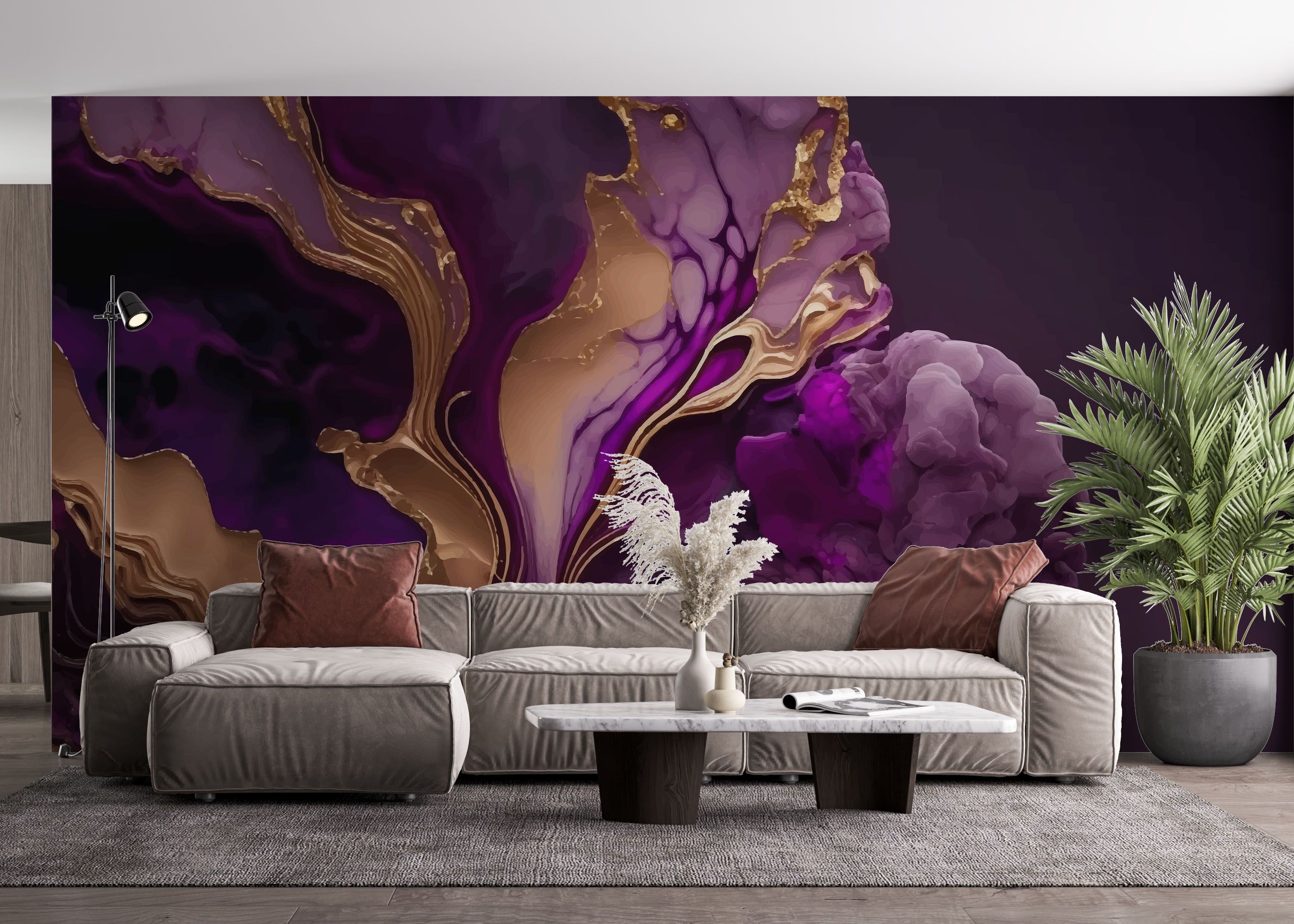 Marble Purple Smoke mockup 4