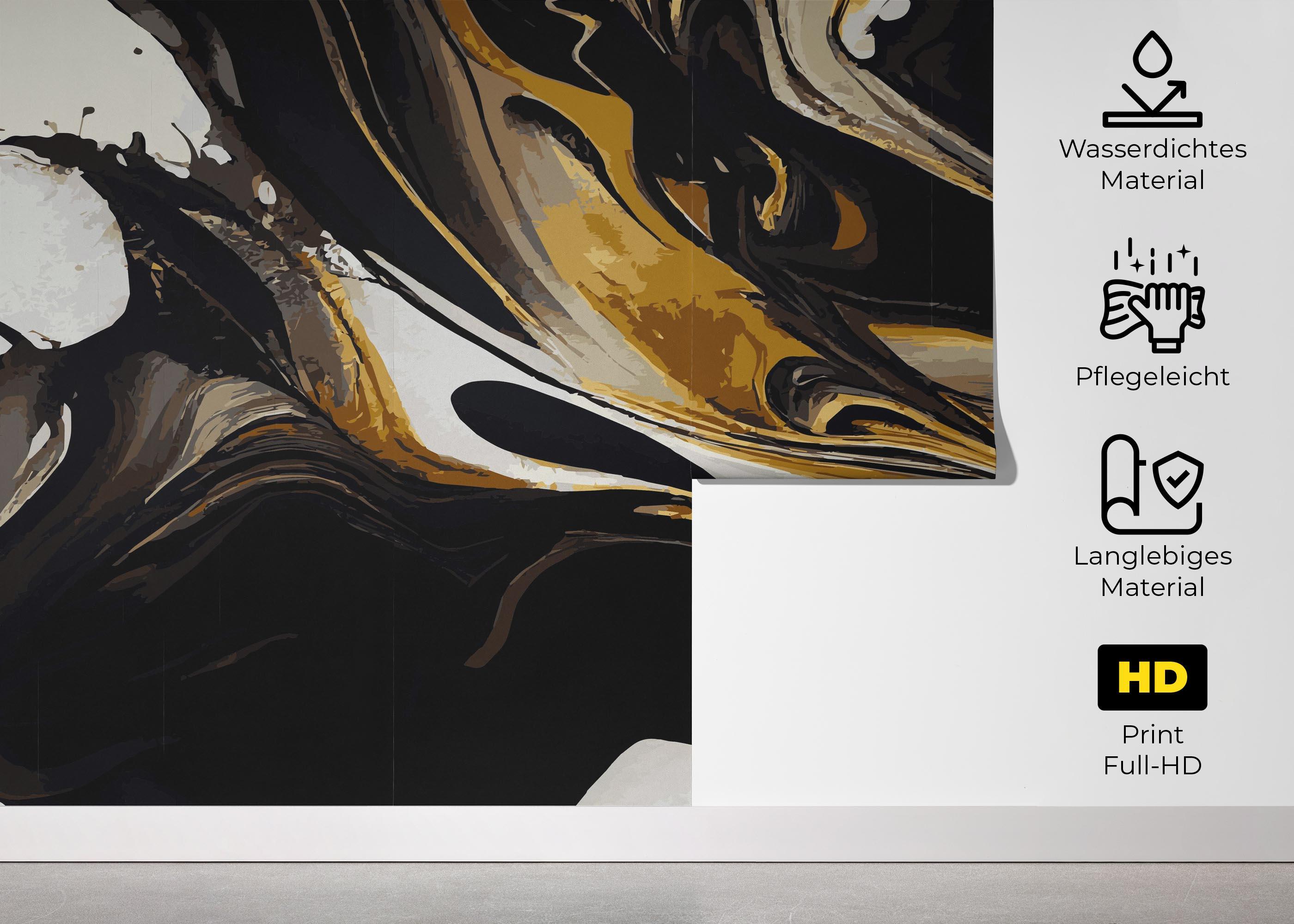 Fototapete Black Shape Marble mockup 5