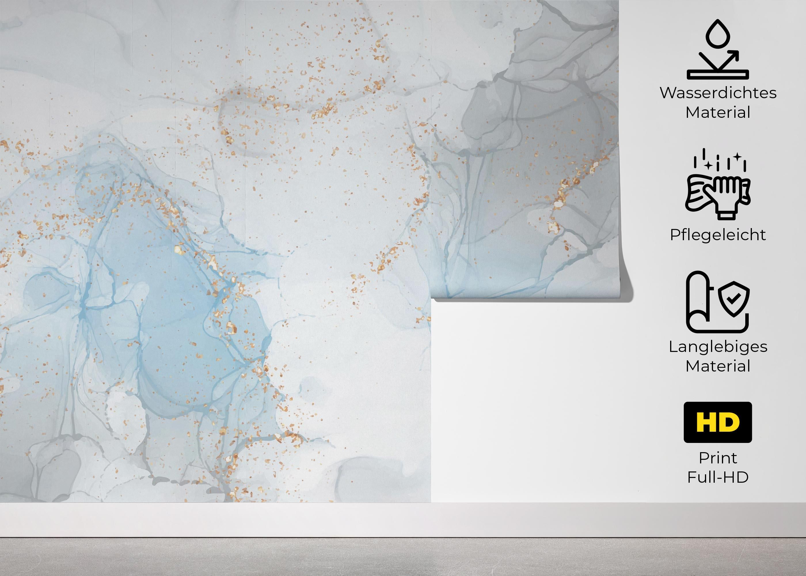 Blue Alcohol Marble mockup 5