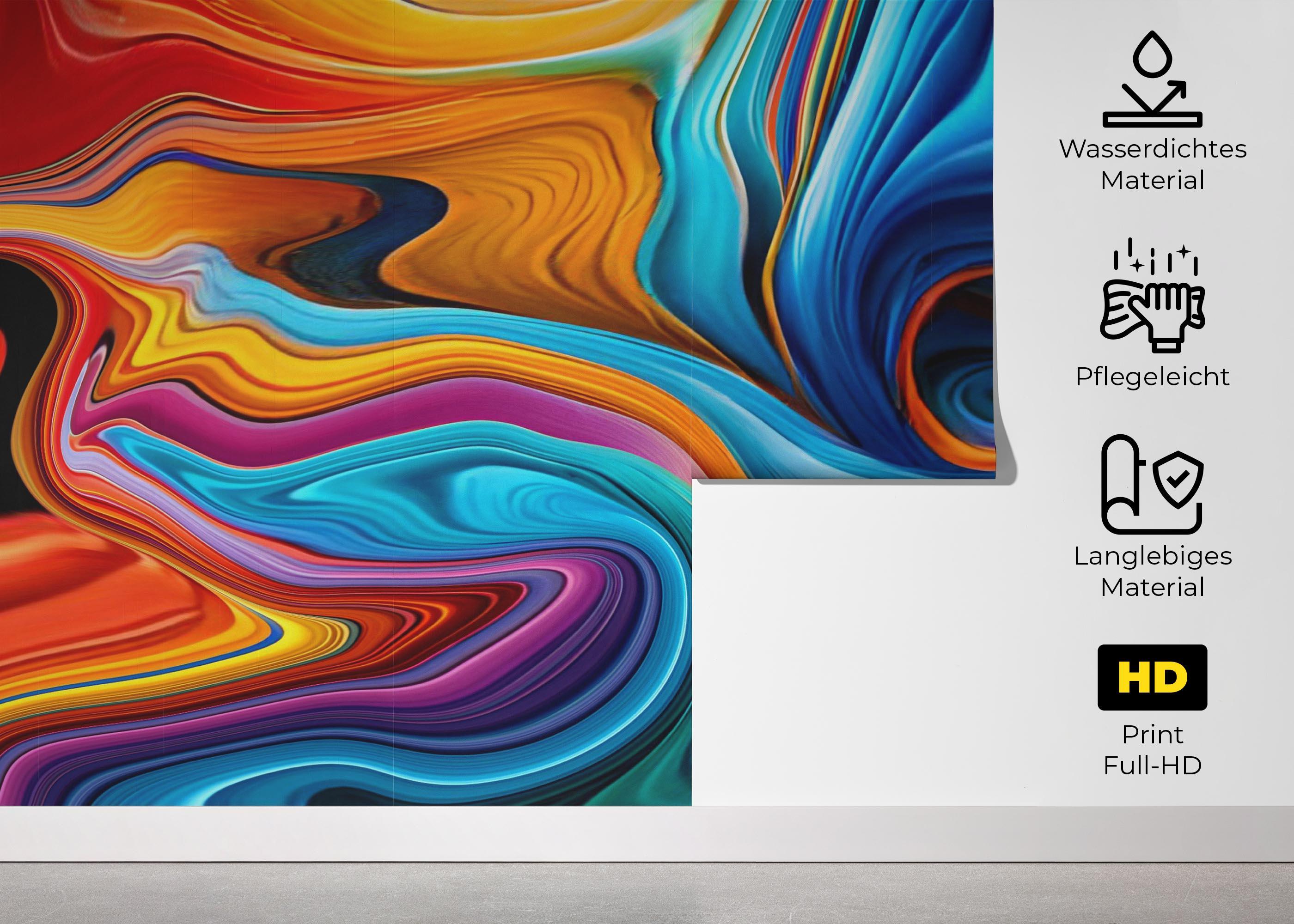 Fototapete Colorful Liquid Marble mockup 5