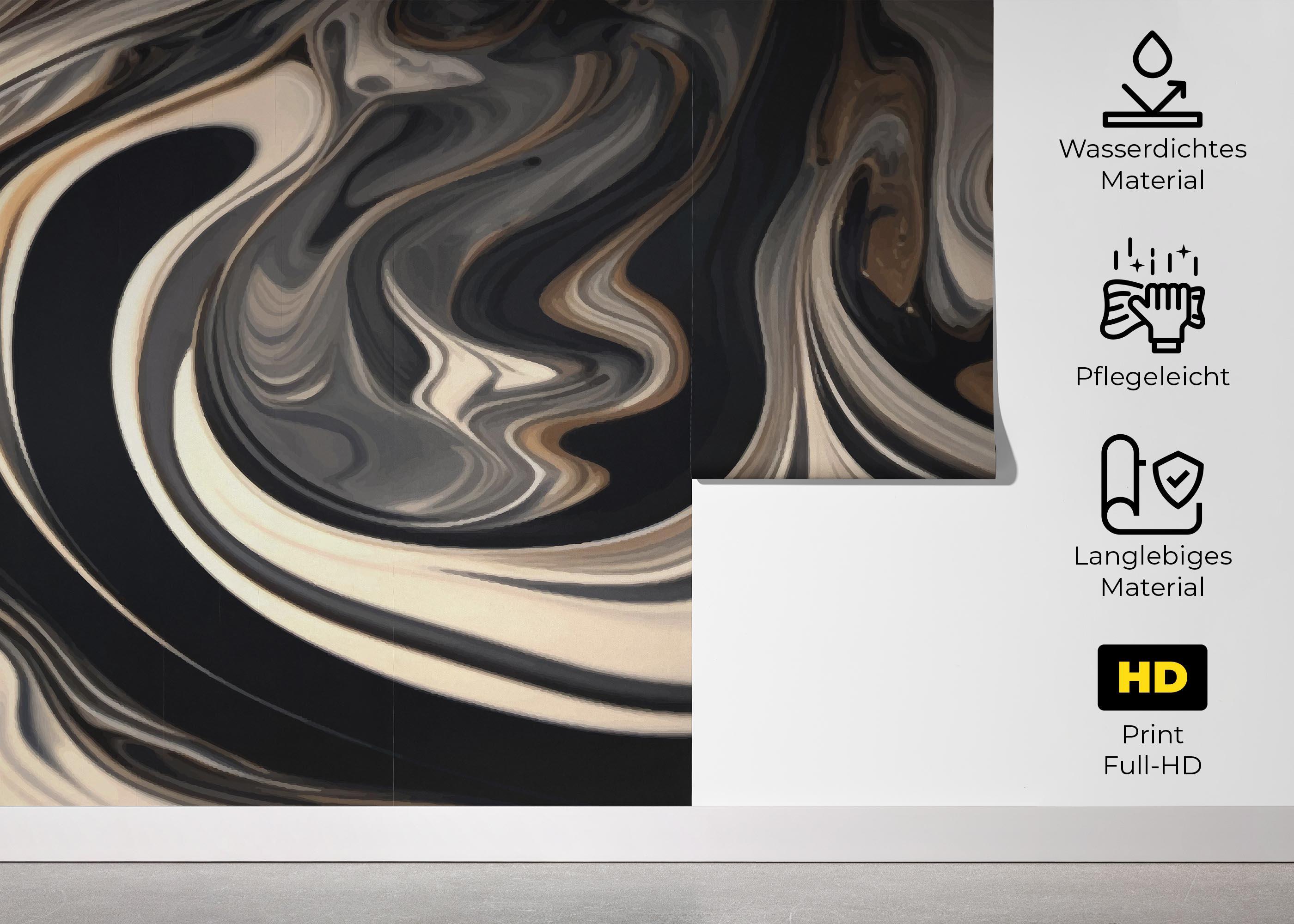 Fototapete Cream Brown Marble mockup 5