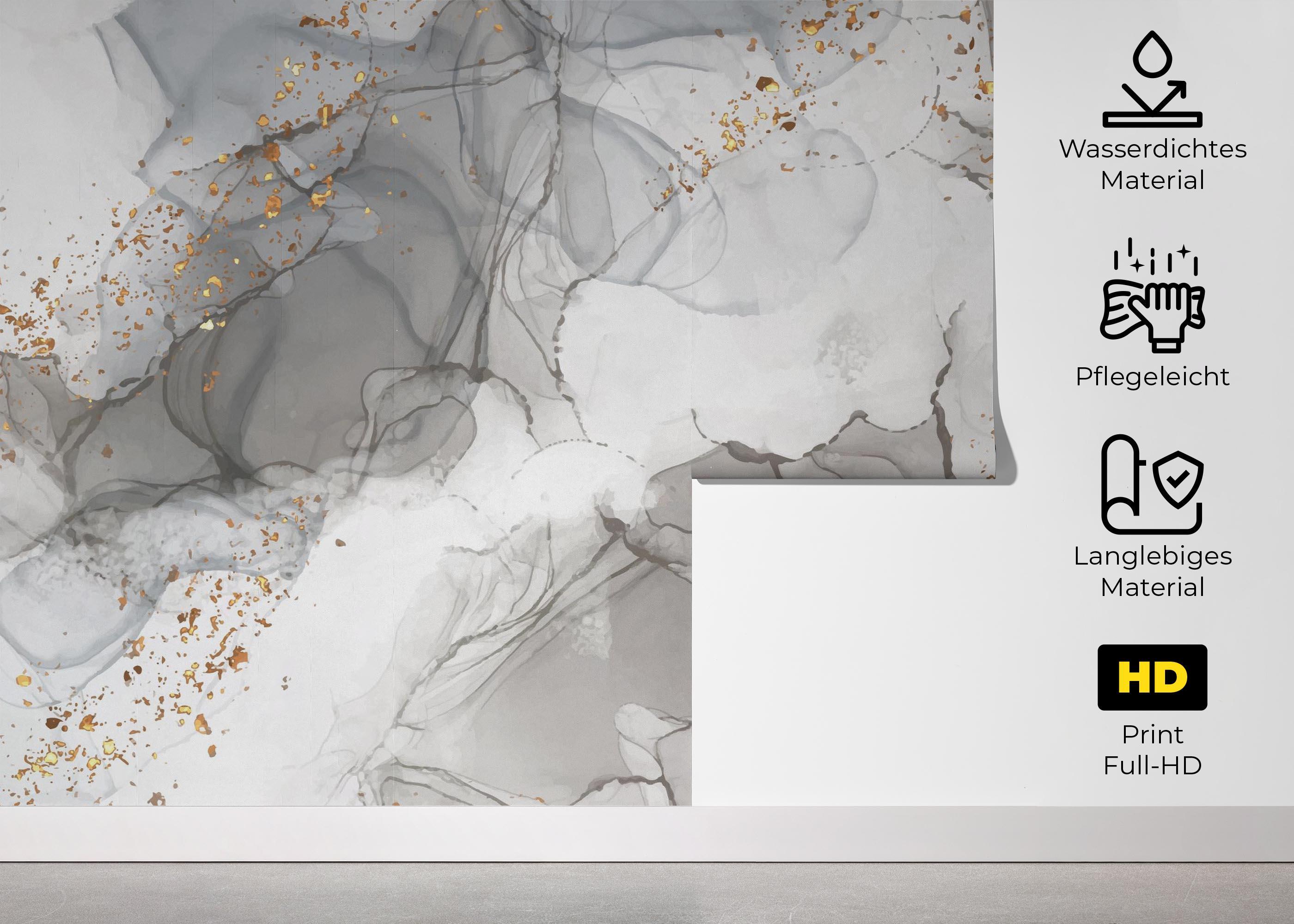 Fototapete Light Grey Marble mockup 5