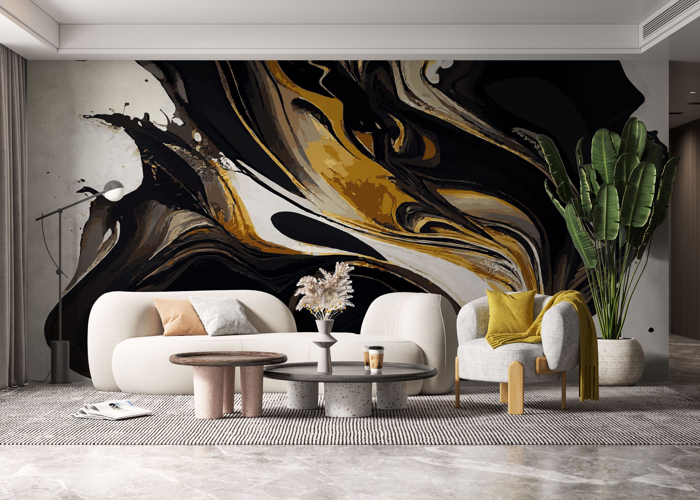 Black Shape Marble mockup 6