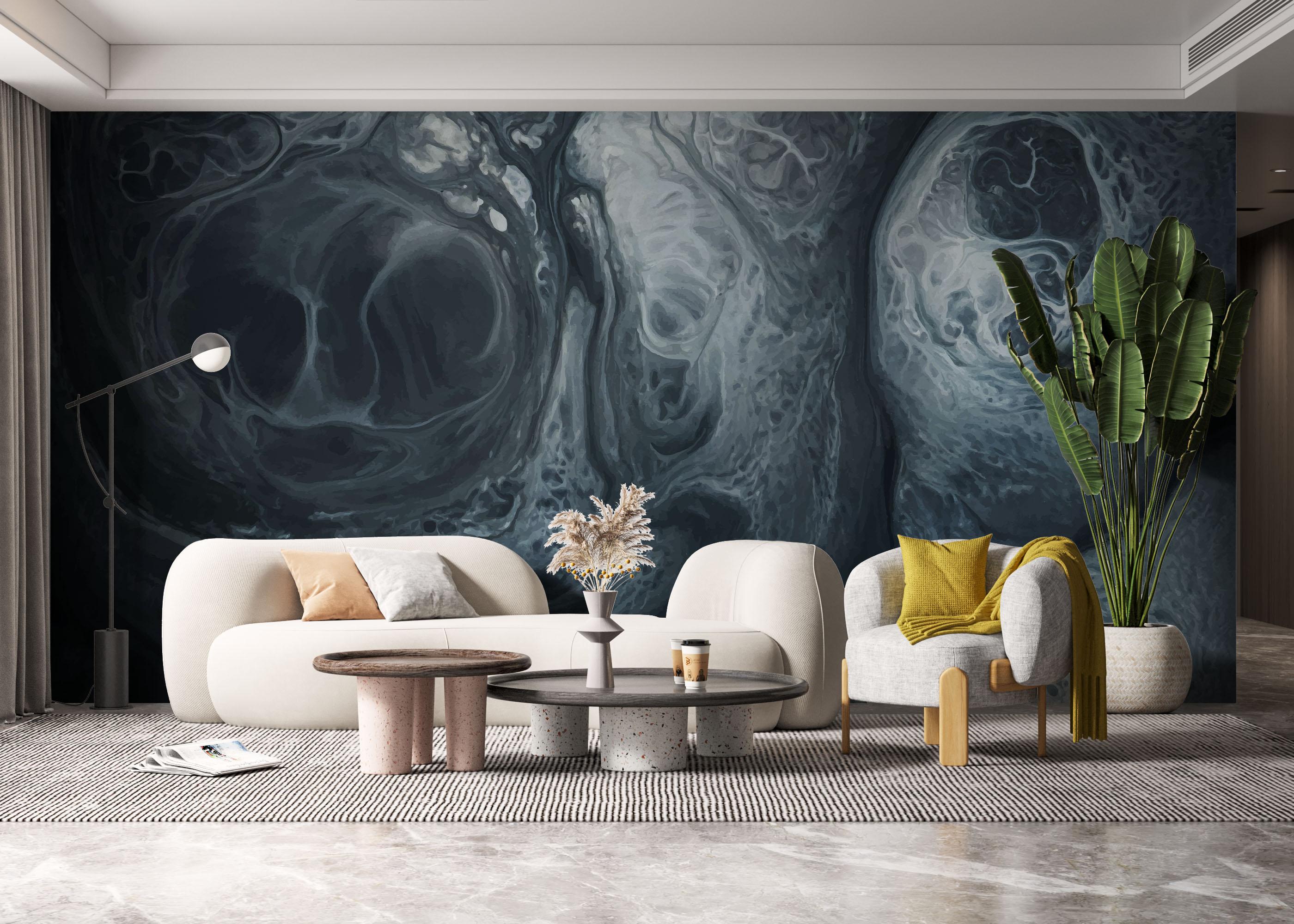 Fototapete Blue Marble Shadow mockup 6