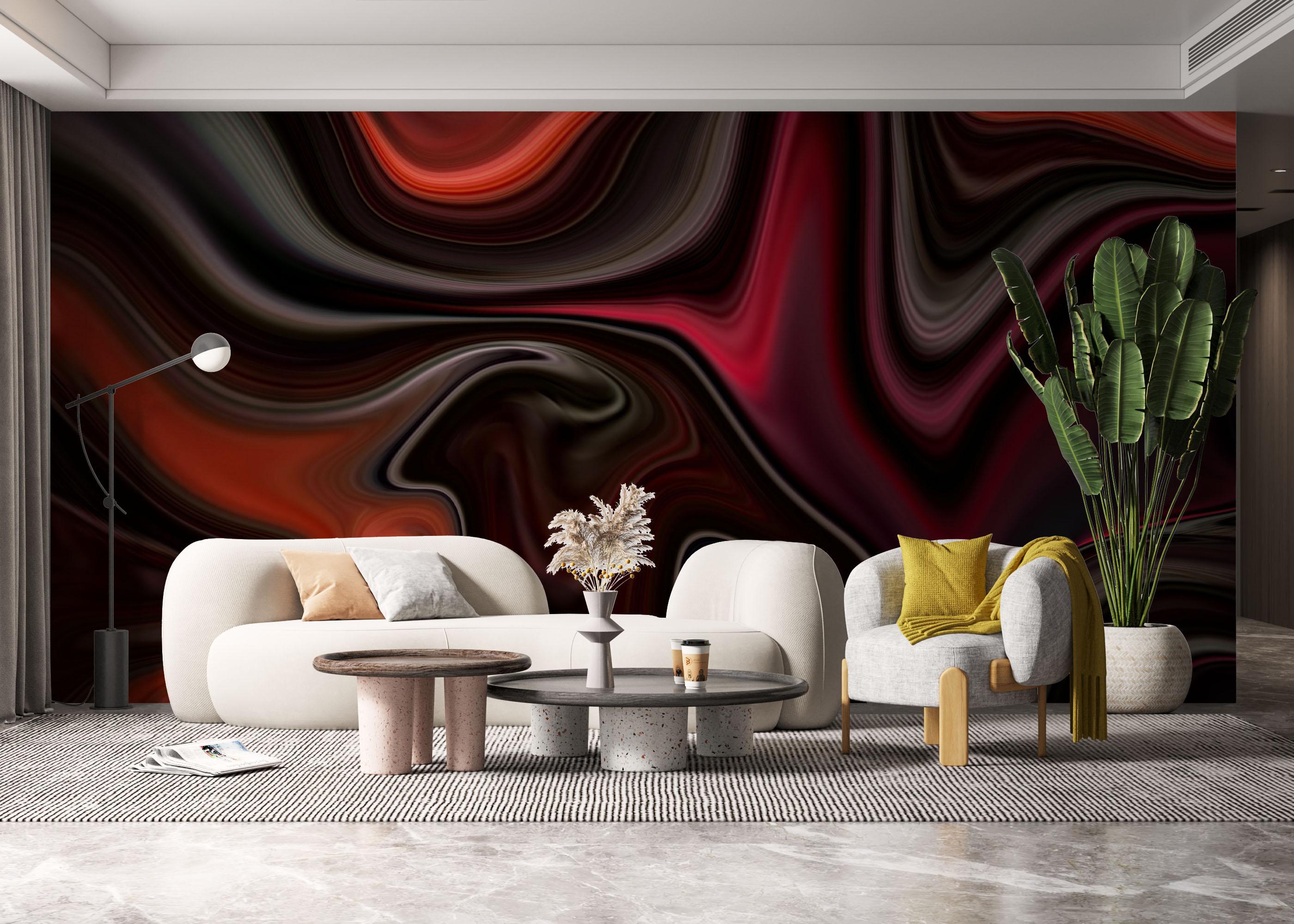 Fototapete Burgundy Marble Art mockup 6