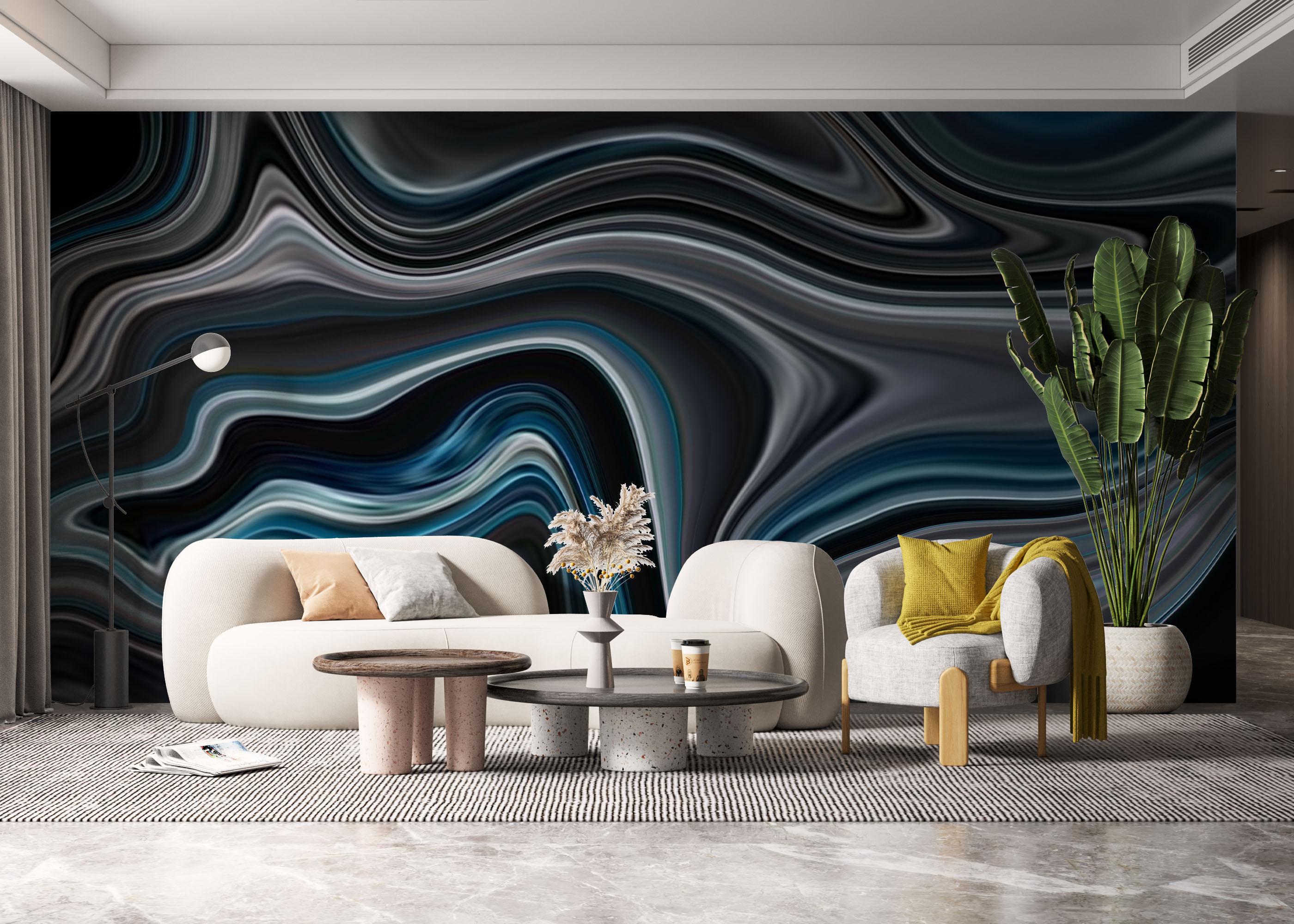 Fototapete Dark Grey Marble mockup 6