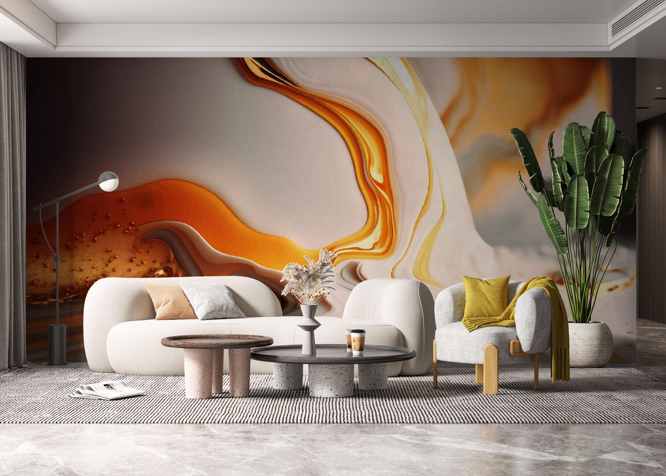 Fototapete Falling White Marble mockup 6