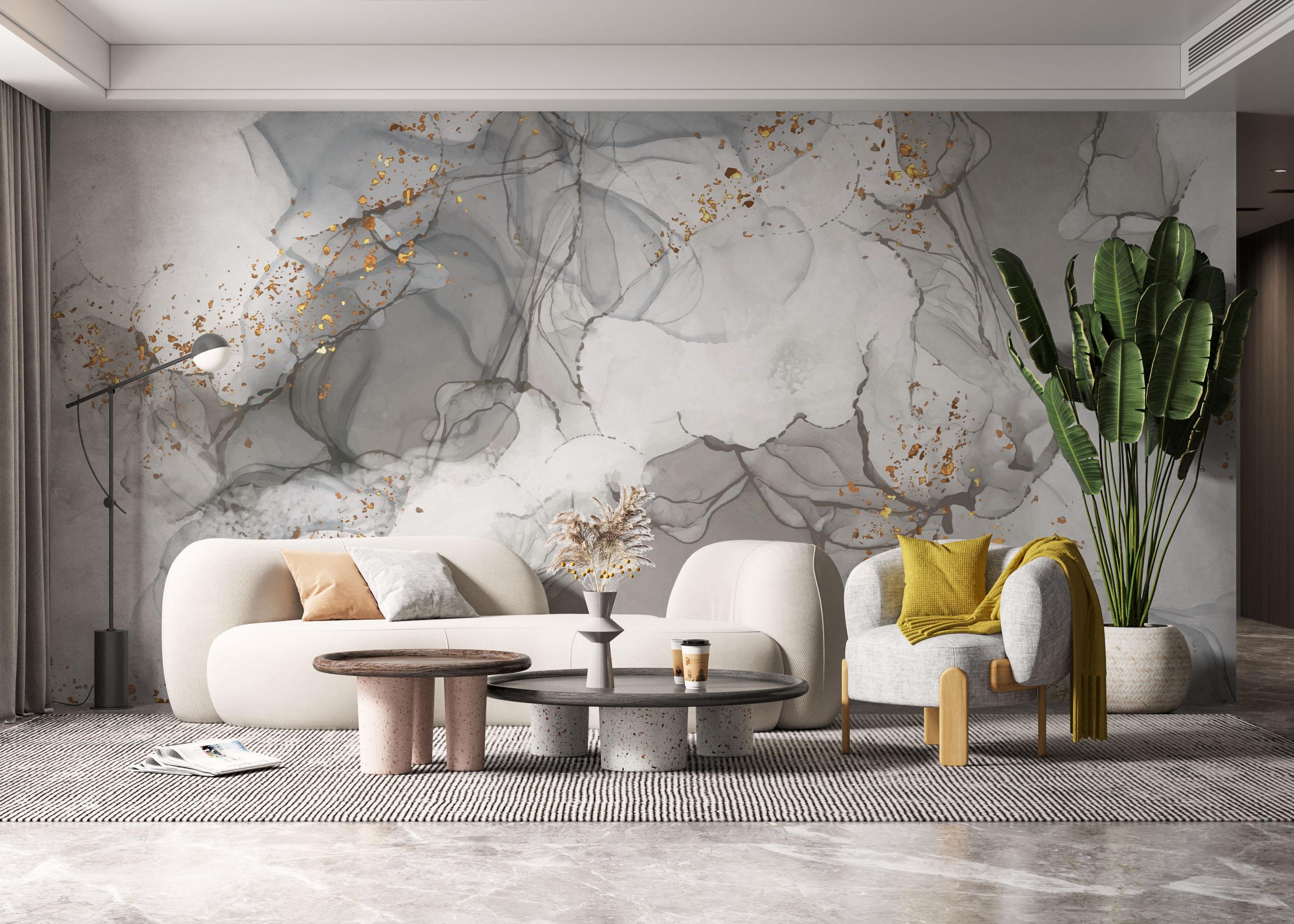 Fototapete Light Grey Marble mockup 6