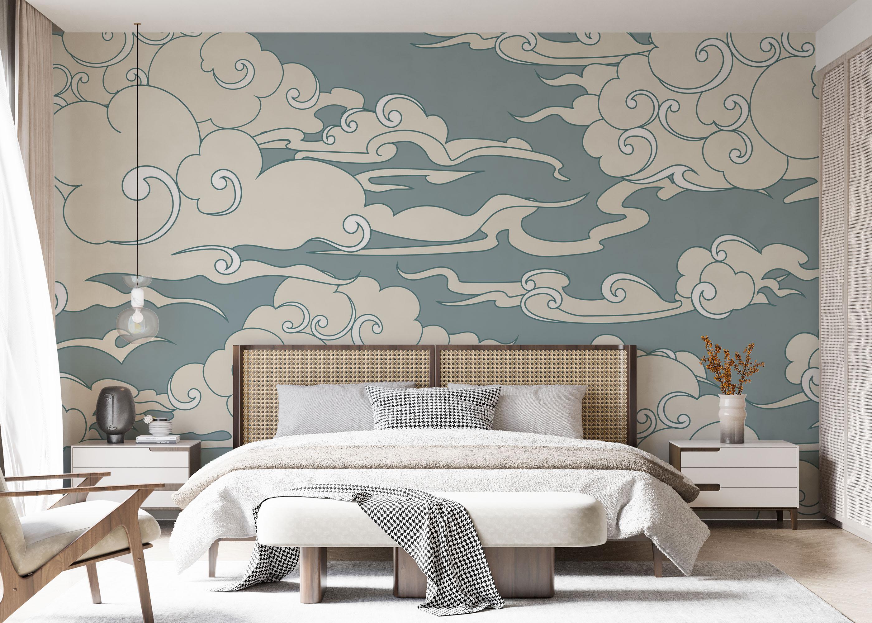 Fototapete Asiatic Clouds mockup 7