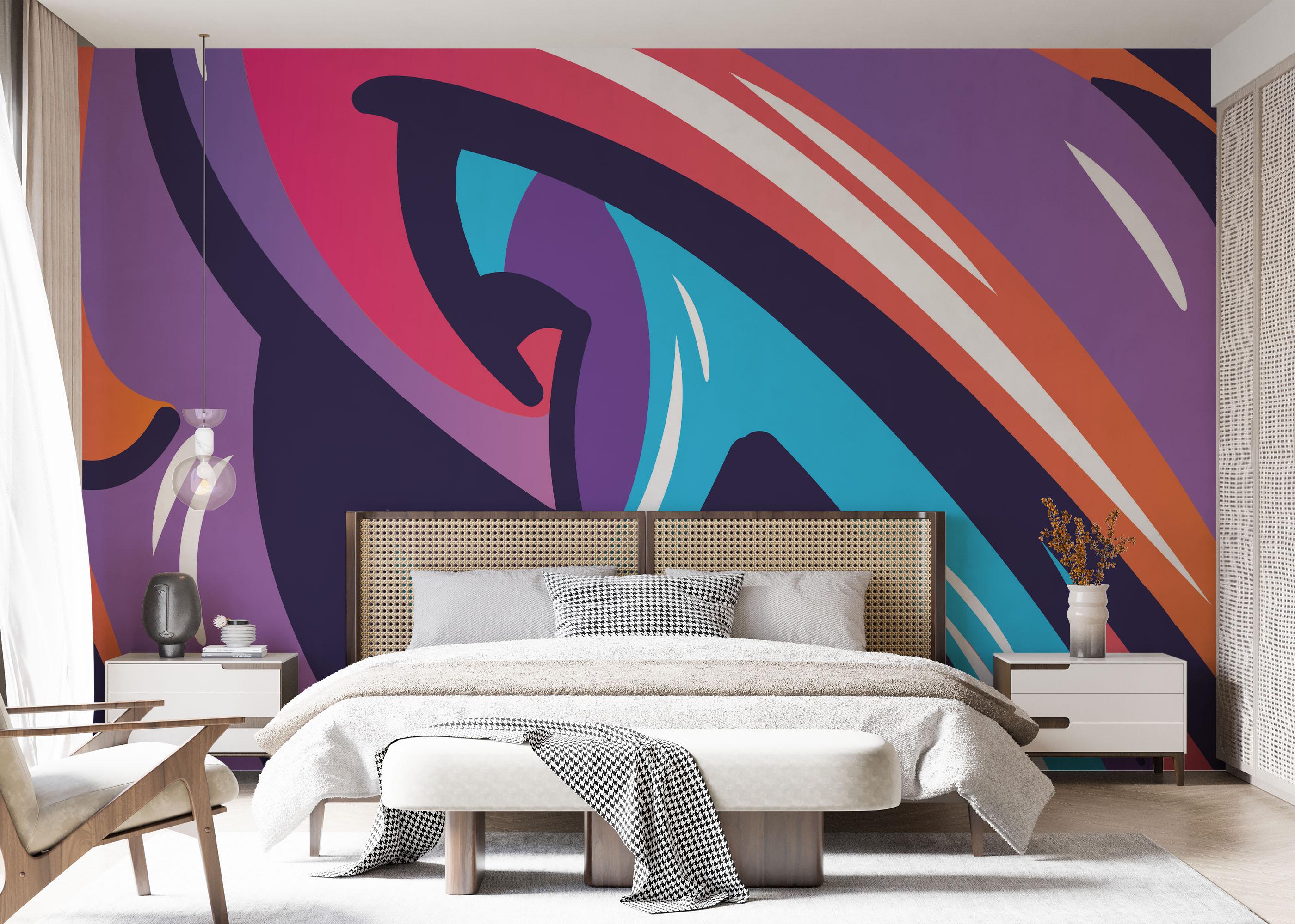 Fototapete Colorfull Graffiti mockup 7
