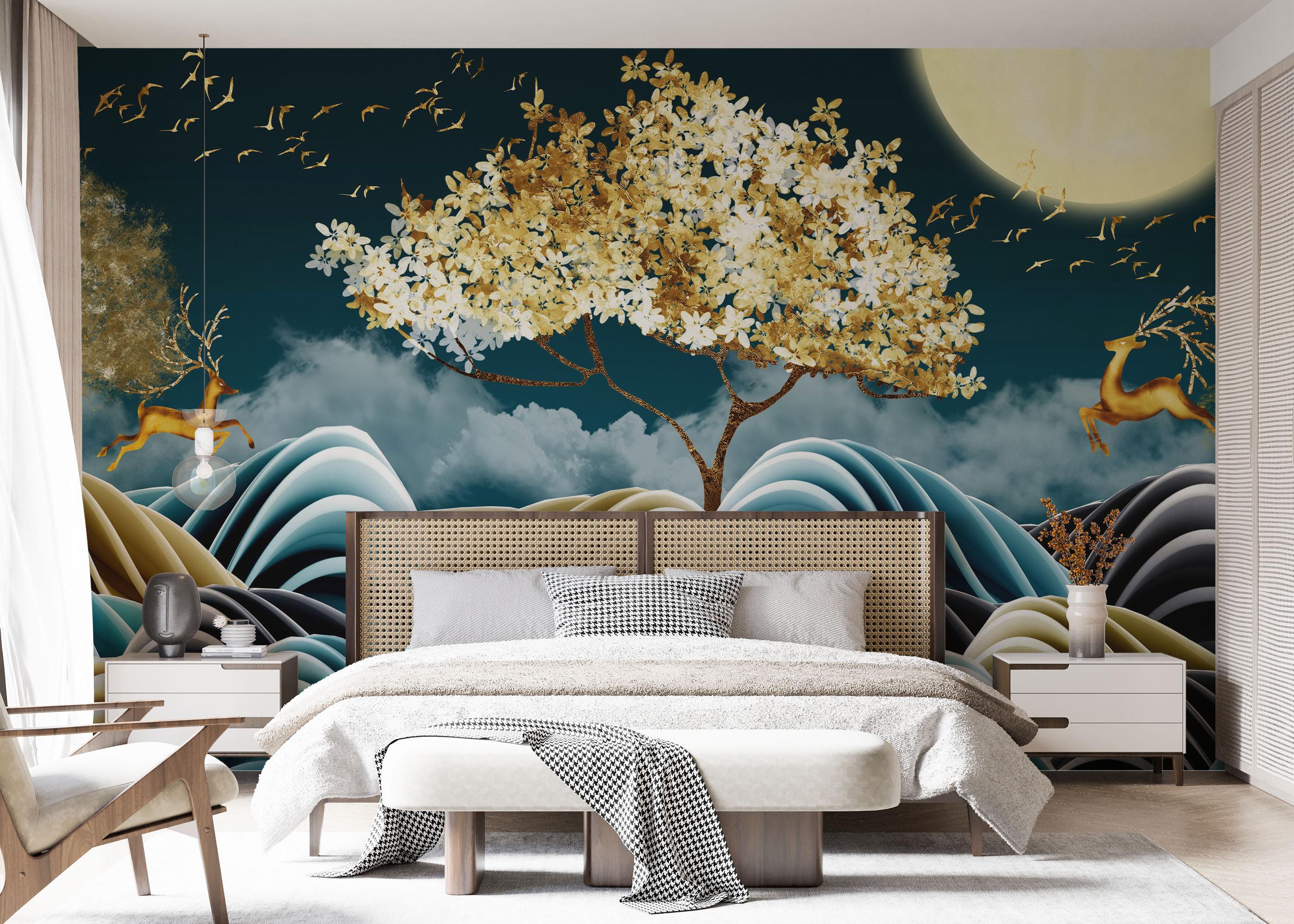 Fototapete Golden Story Night mockup 7