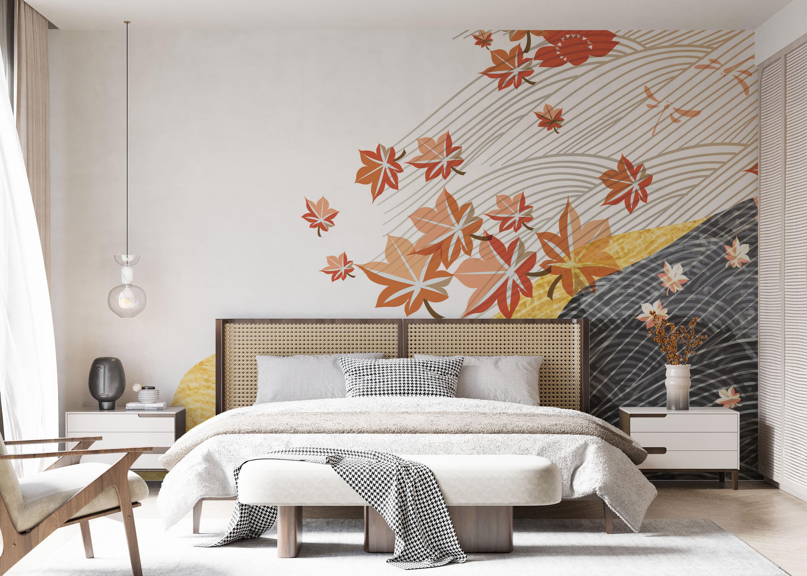 Fototapete Japanese Maple Leaf mockup 7