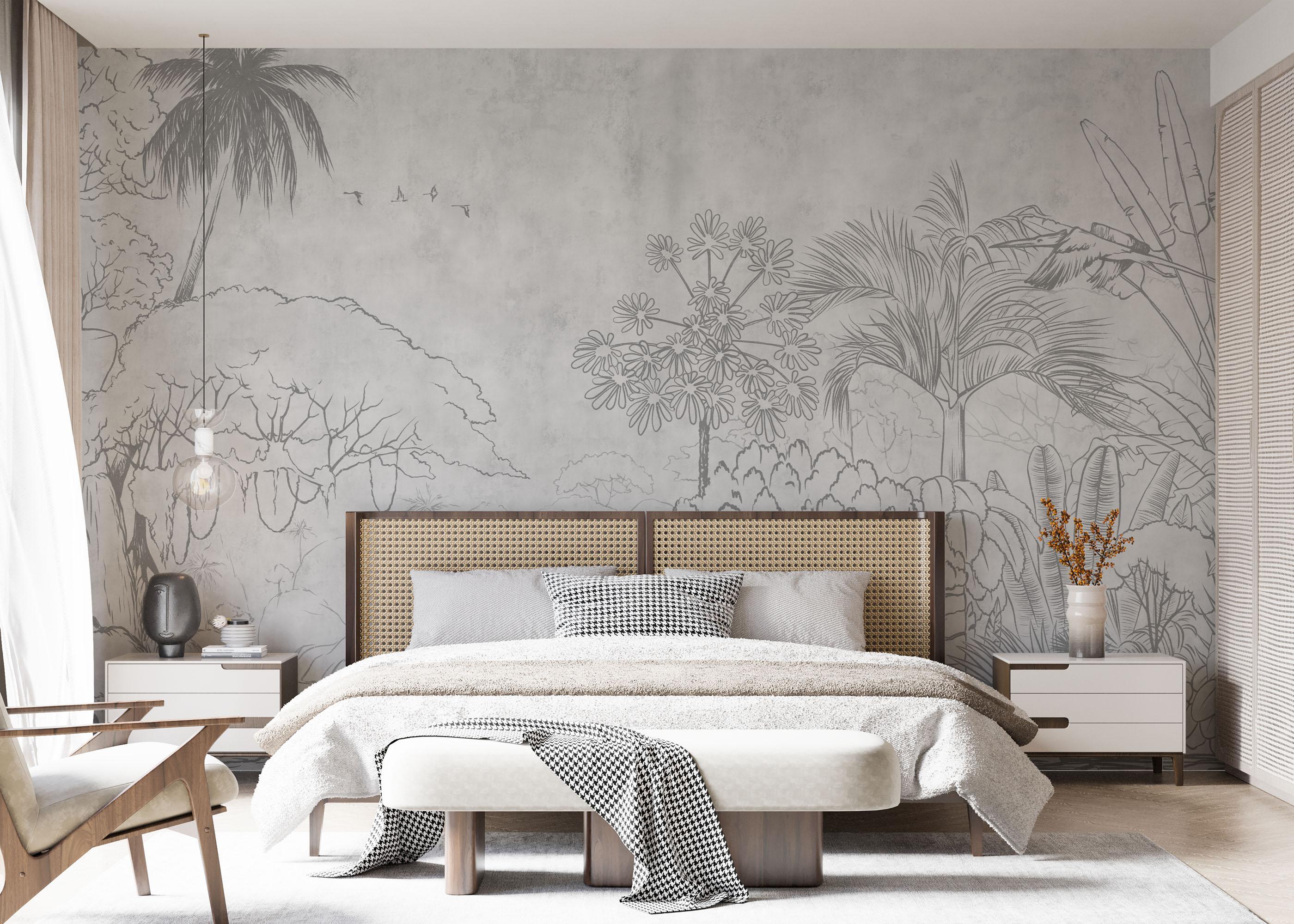 Fototapete Jungle Sketch mockup 7