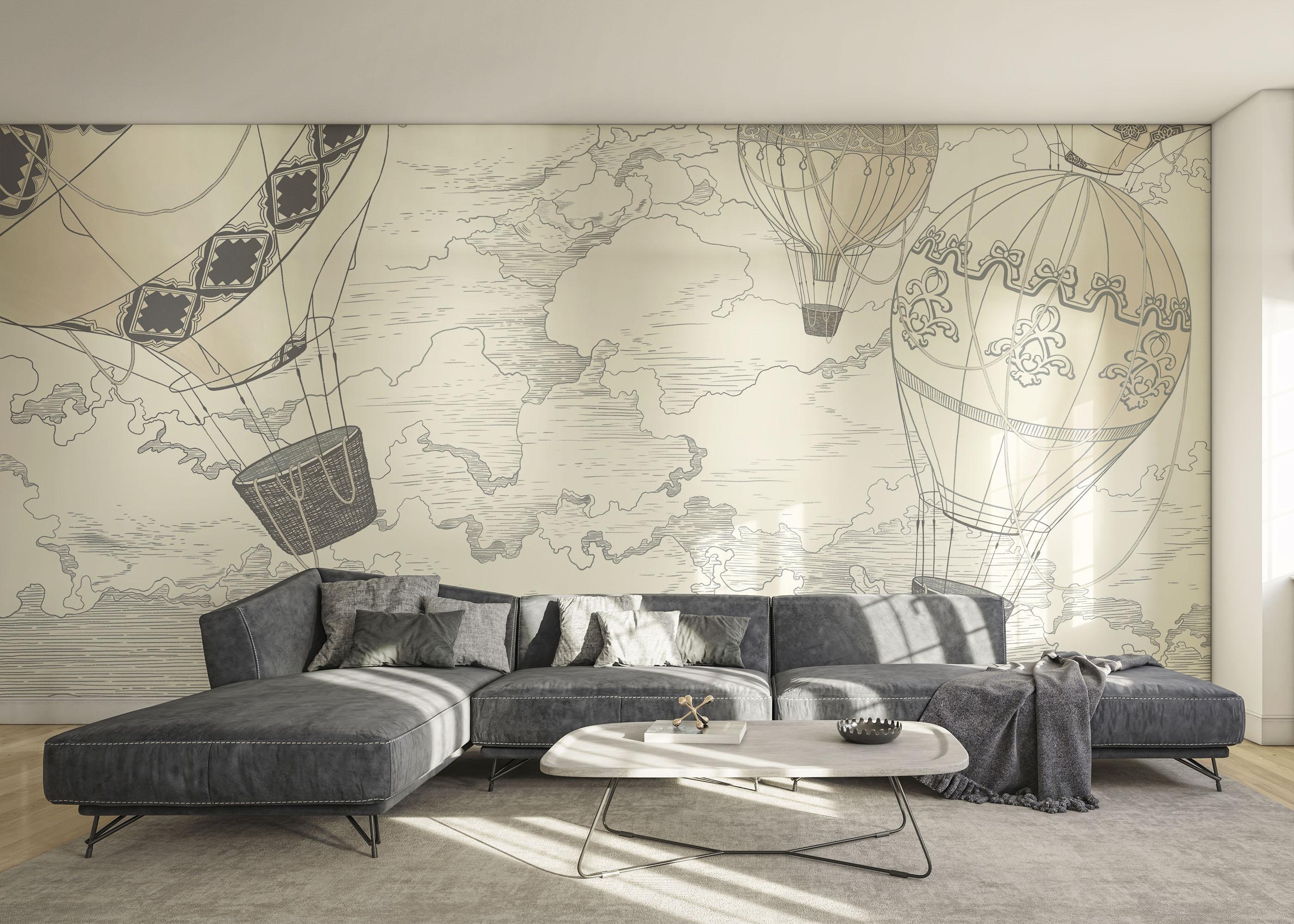 Fototapete Asiatic Drawing mockup 0