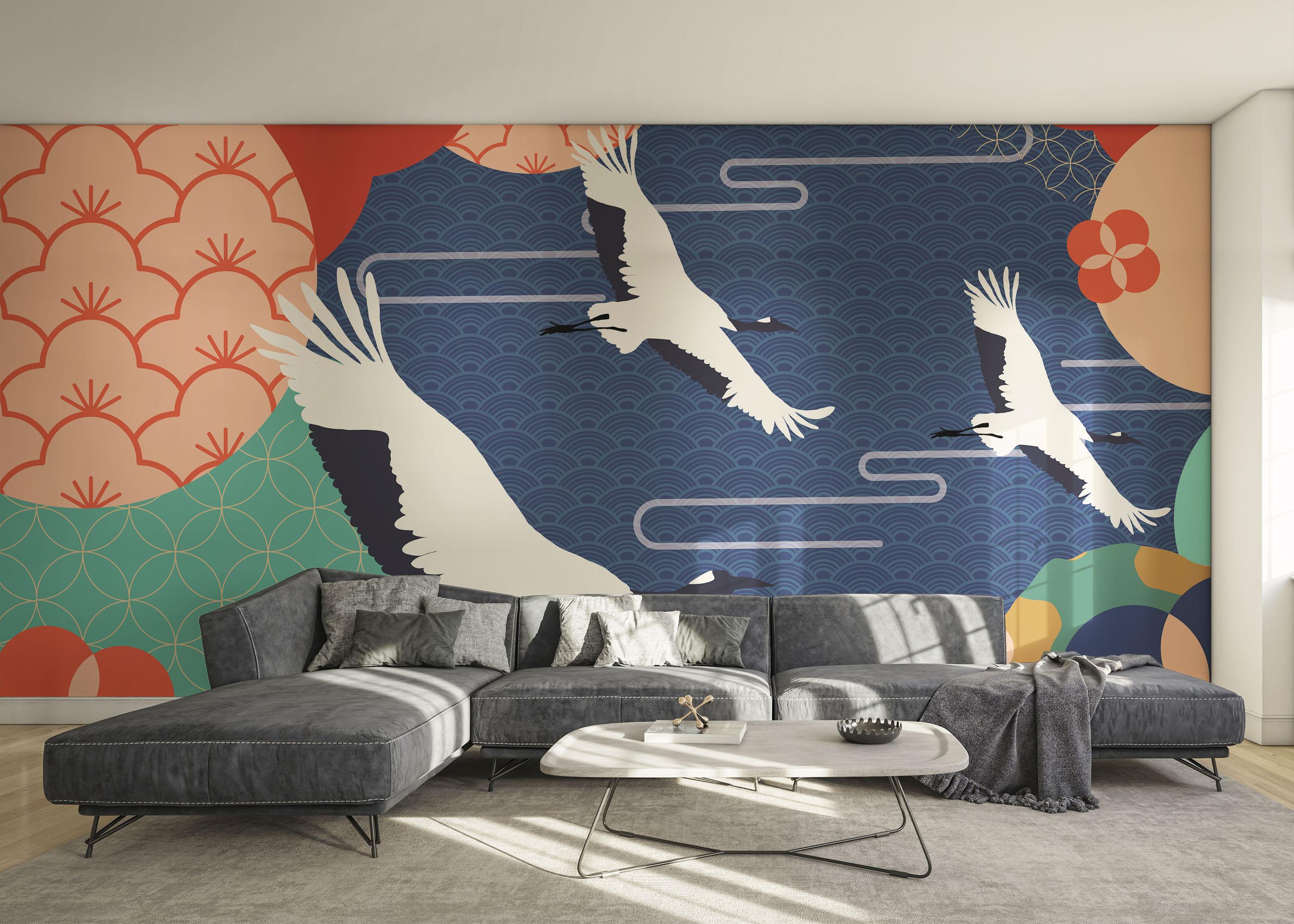 Fototapete Asiatic Oriental Background mockup 0