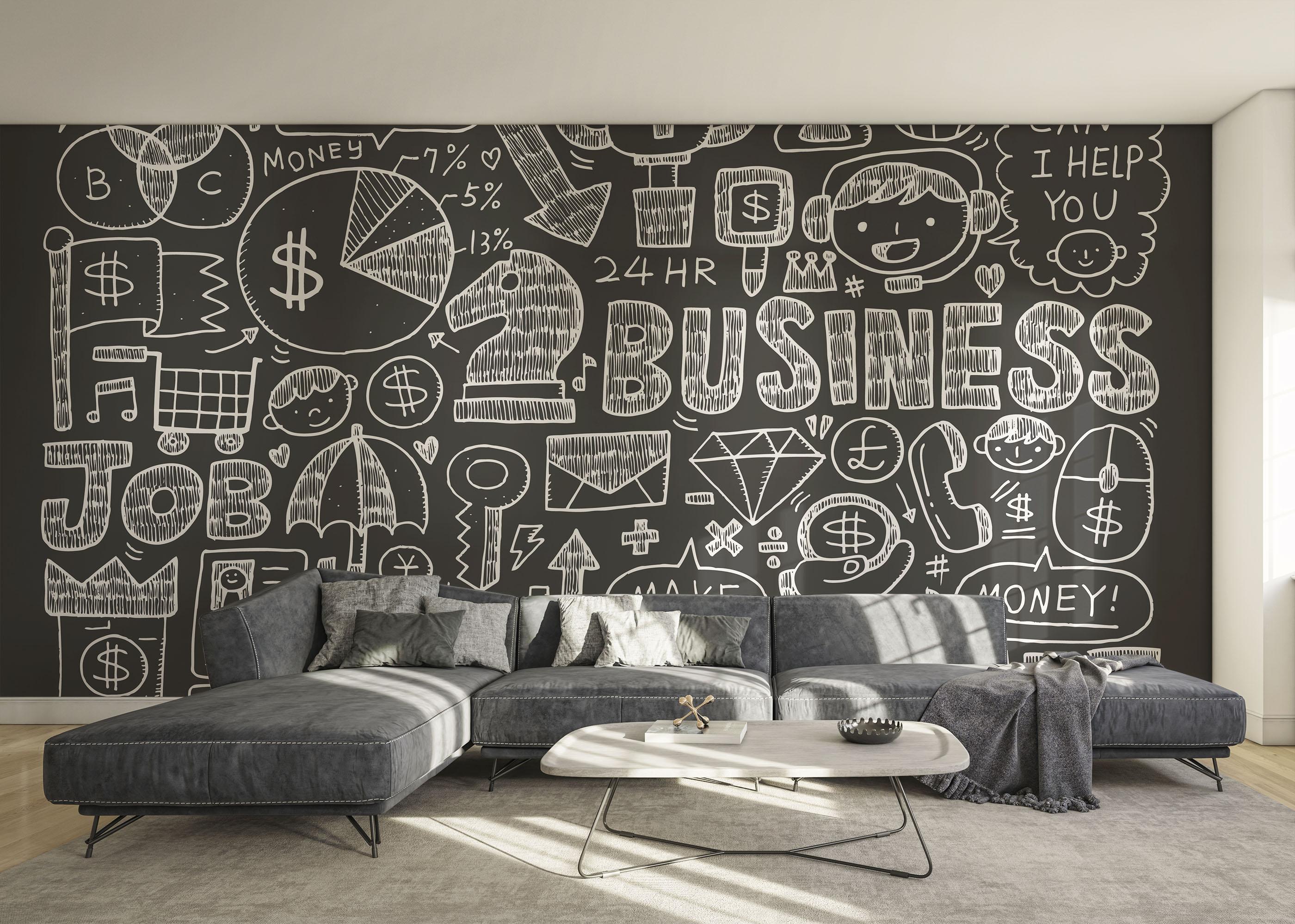 Fototapete Business Chalk Board mockup 0