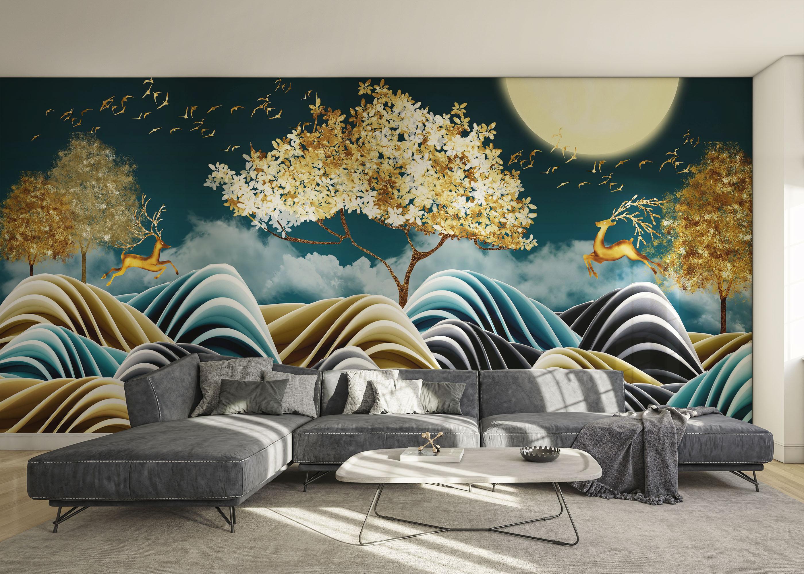 Fototapete Golden Story Night mockup 0