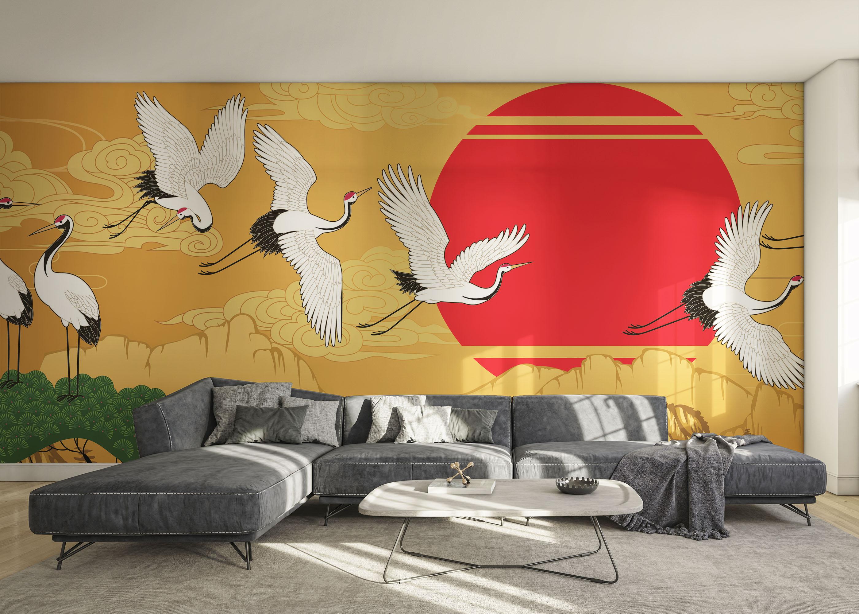 Fototapete Japanese Horizontal Landscape mockup 0