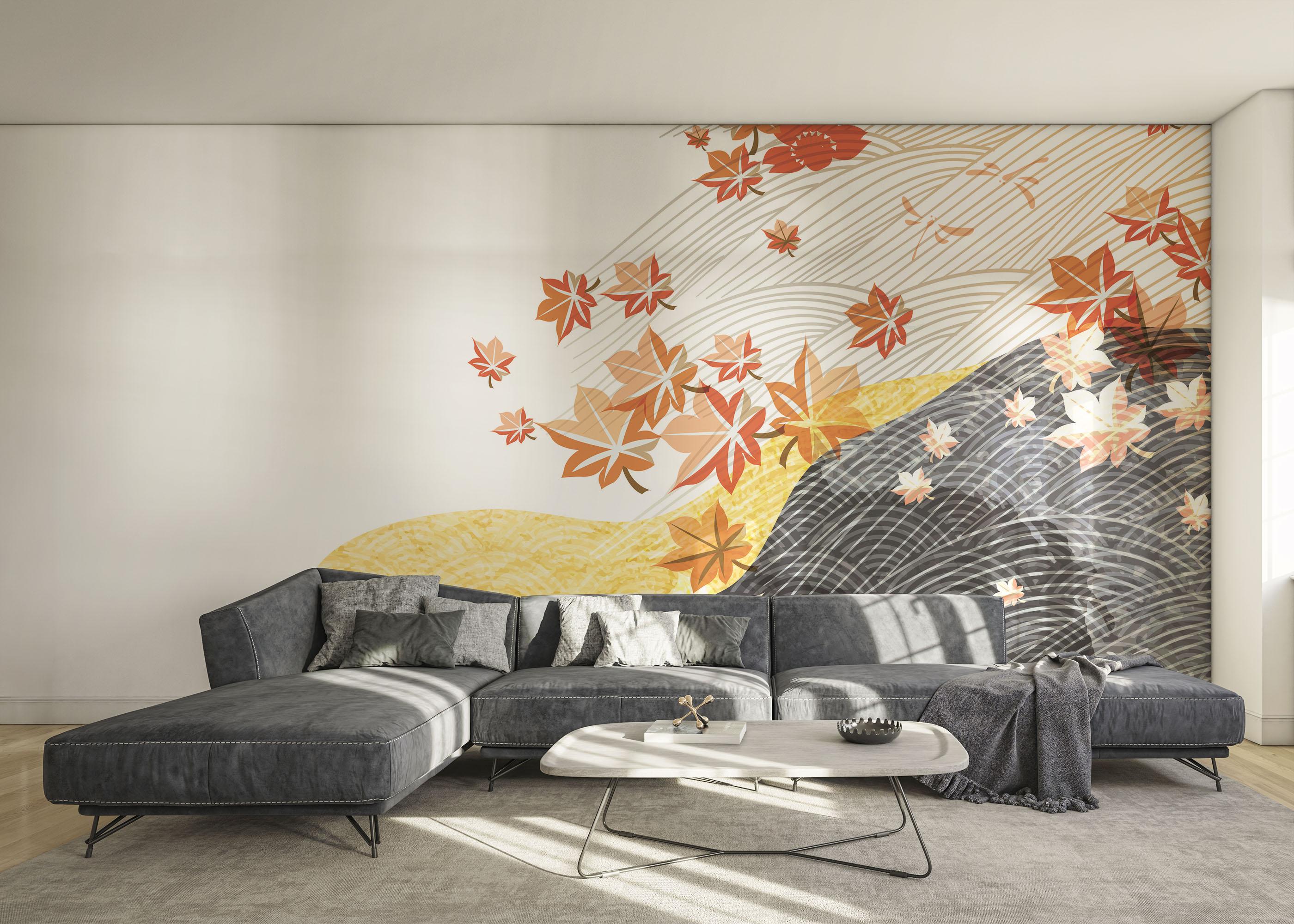 Fototapete Japanese Maple Leaf mockup 0