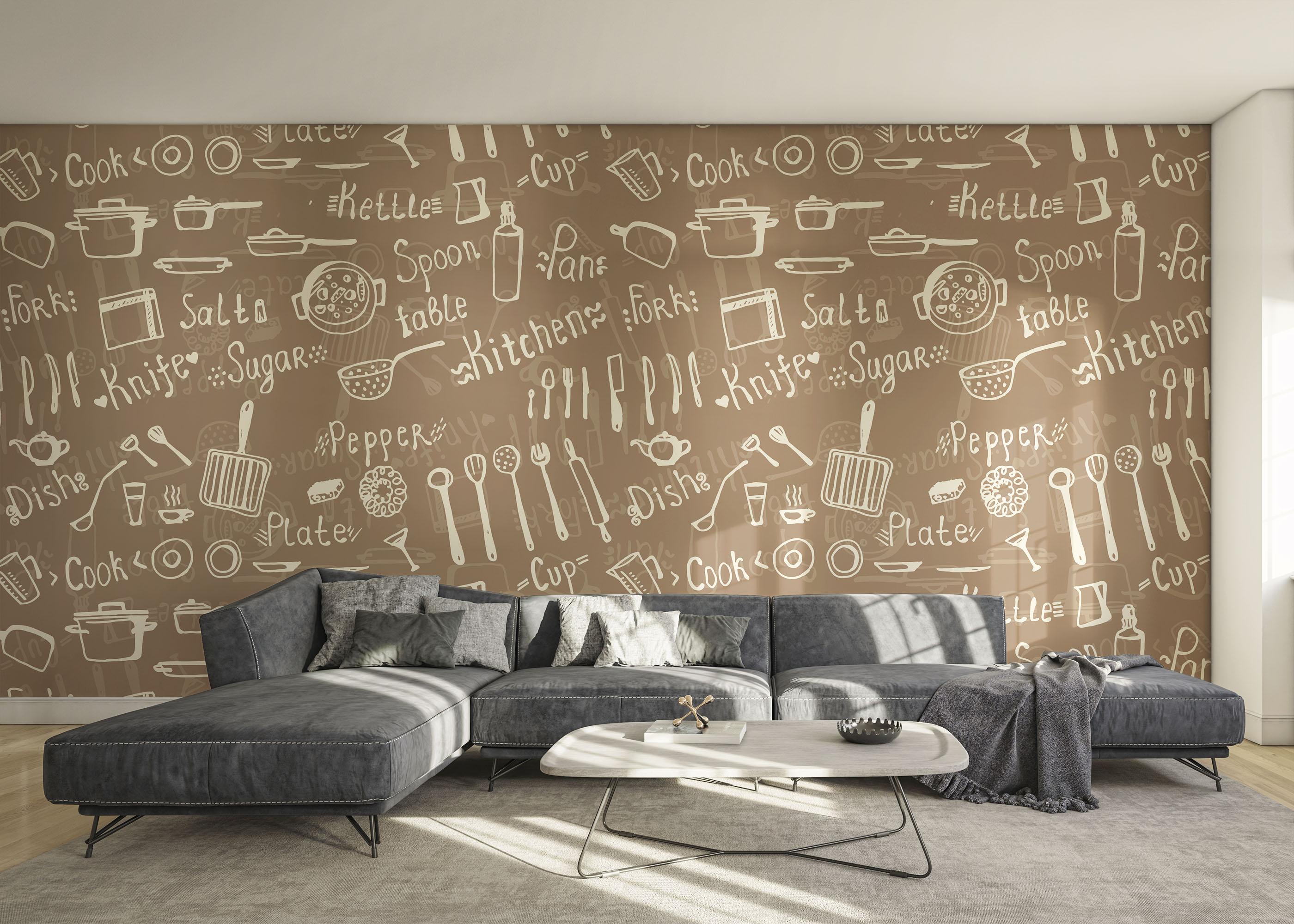 Fototapete Kitchen Pattern mockup 0