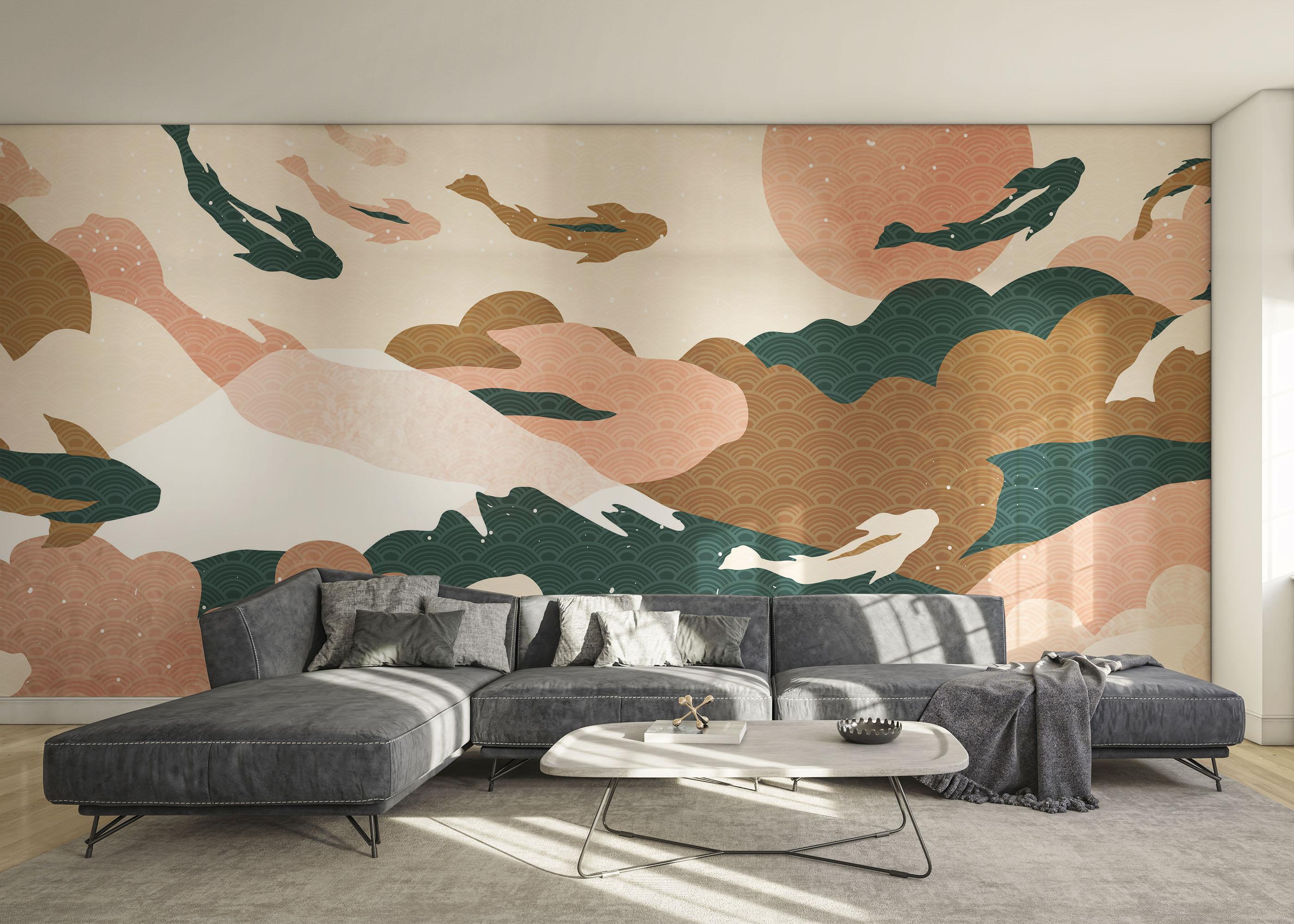 Fototapete Koi Fish Ocean mockup 0