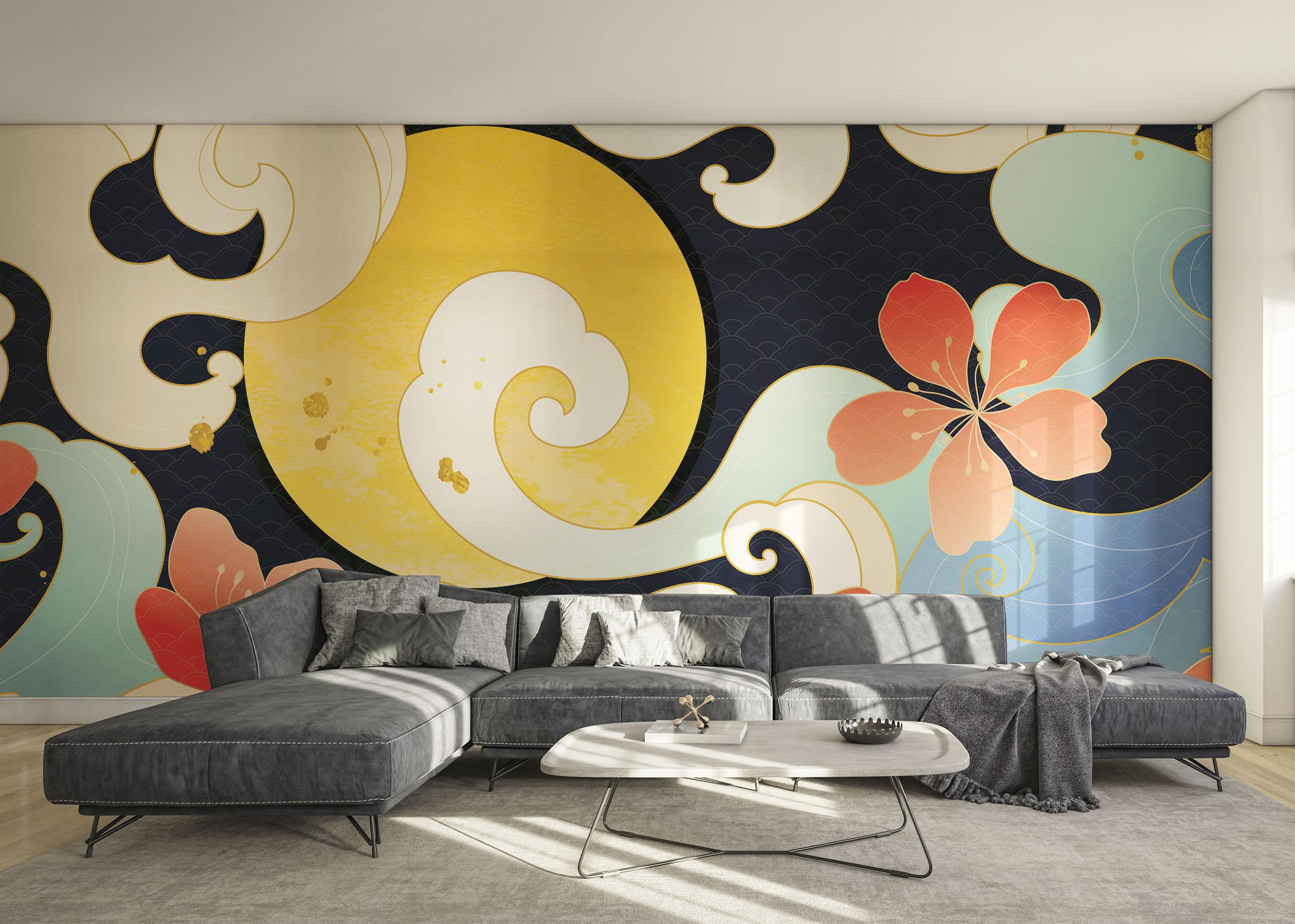 Fototapete Luxury Ocean Oriental mockup 0