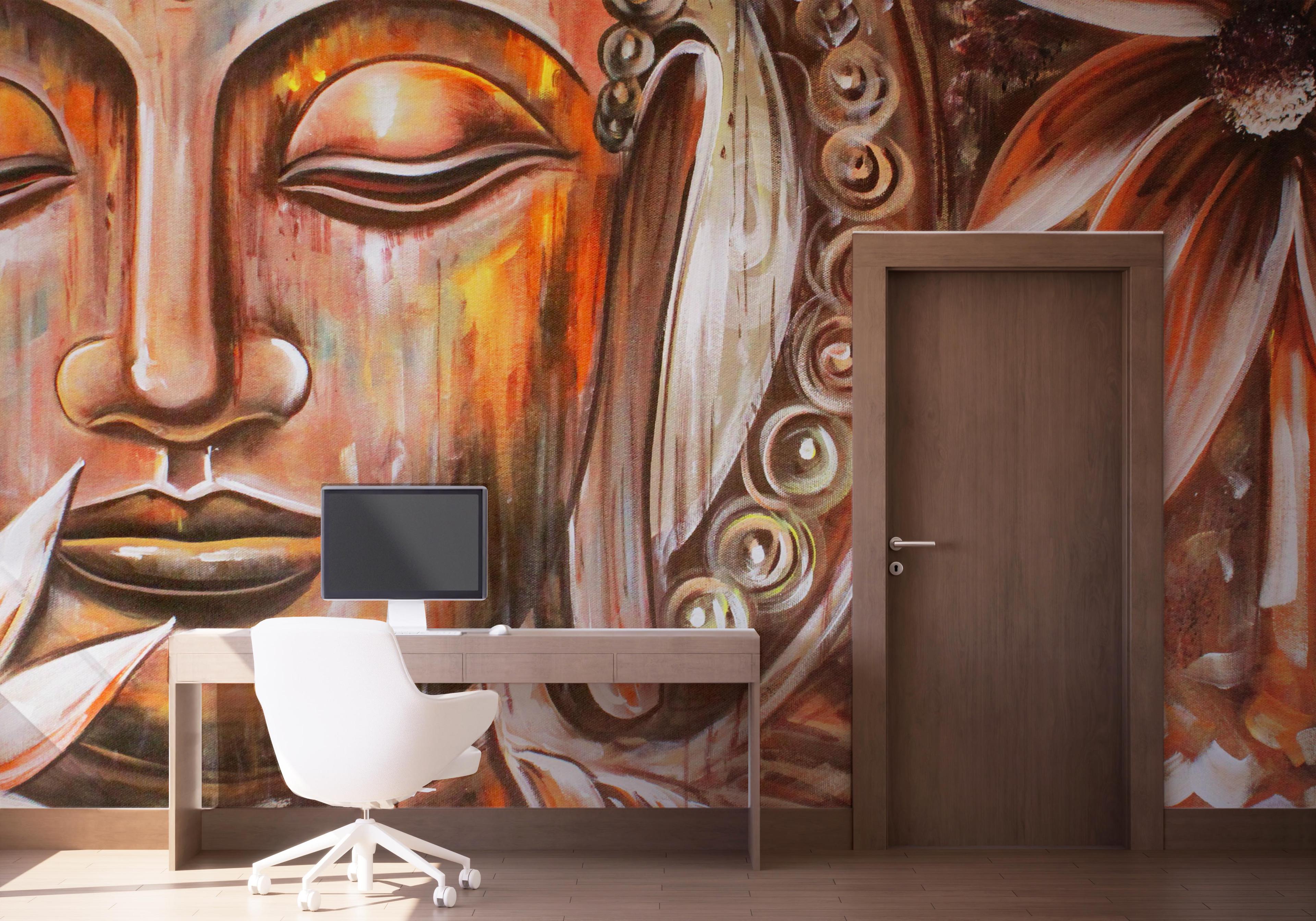 Fototapete Buddha Painting mockup 1