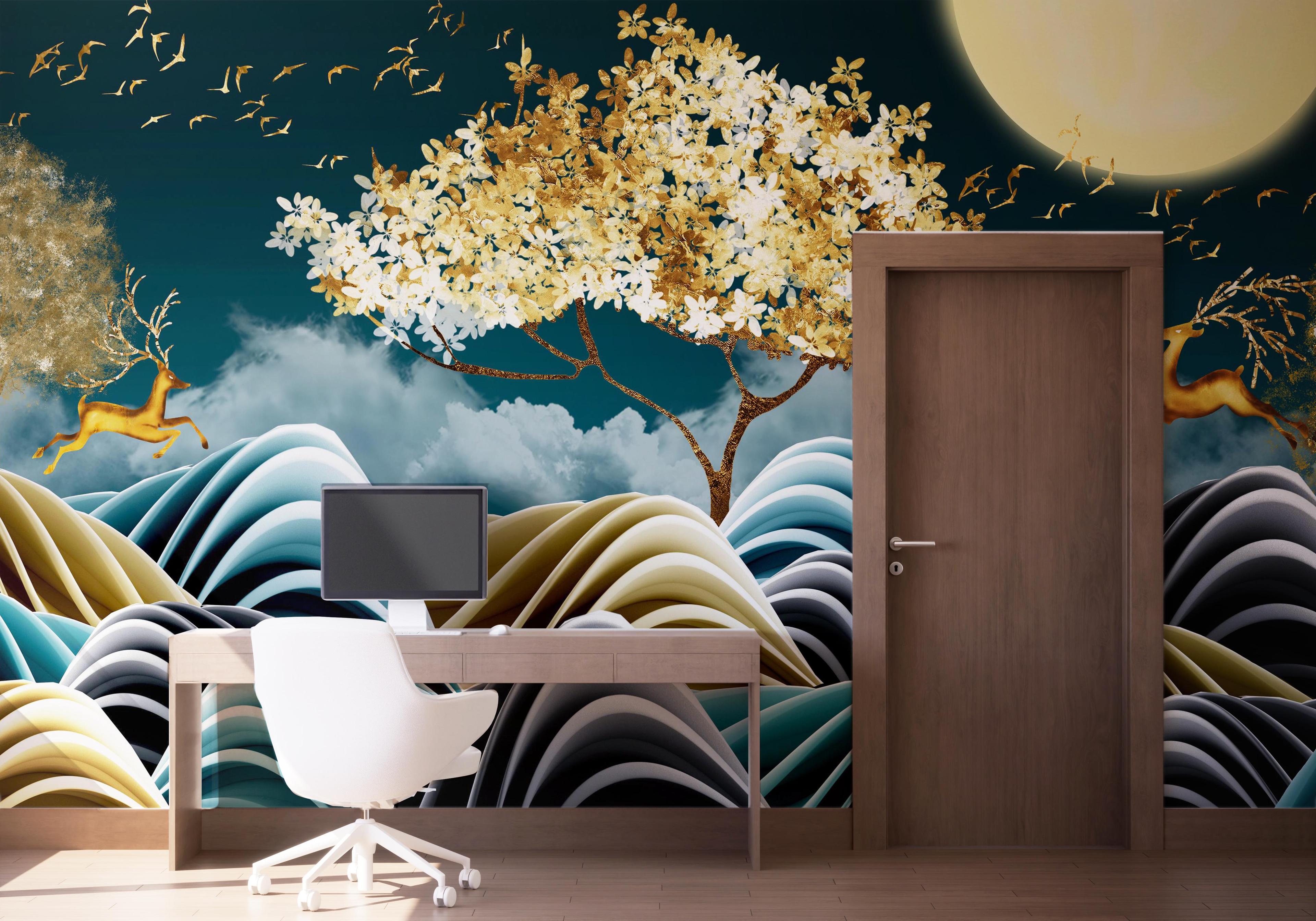 Fototapete Golden Story Night mockup 1