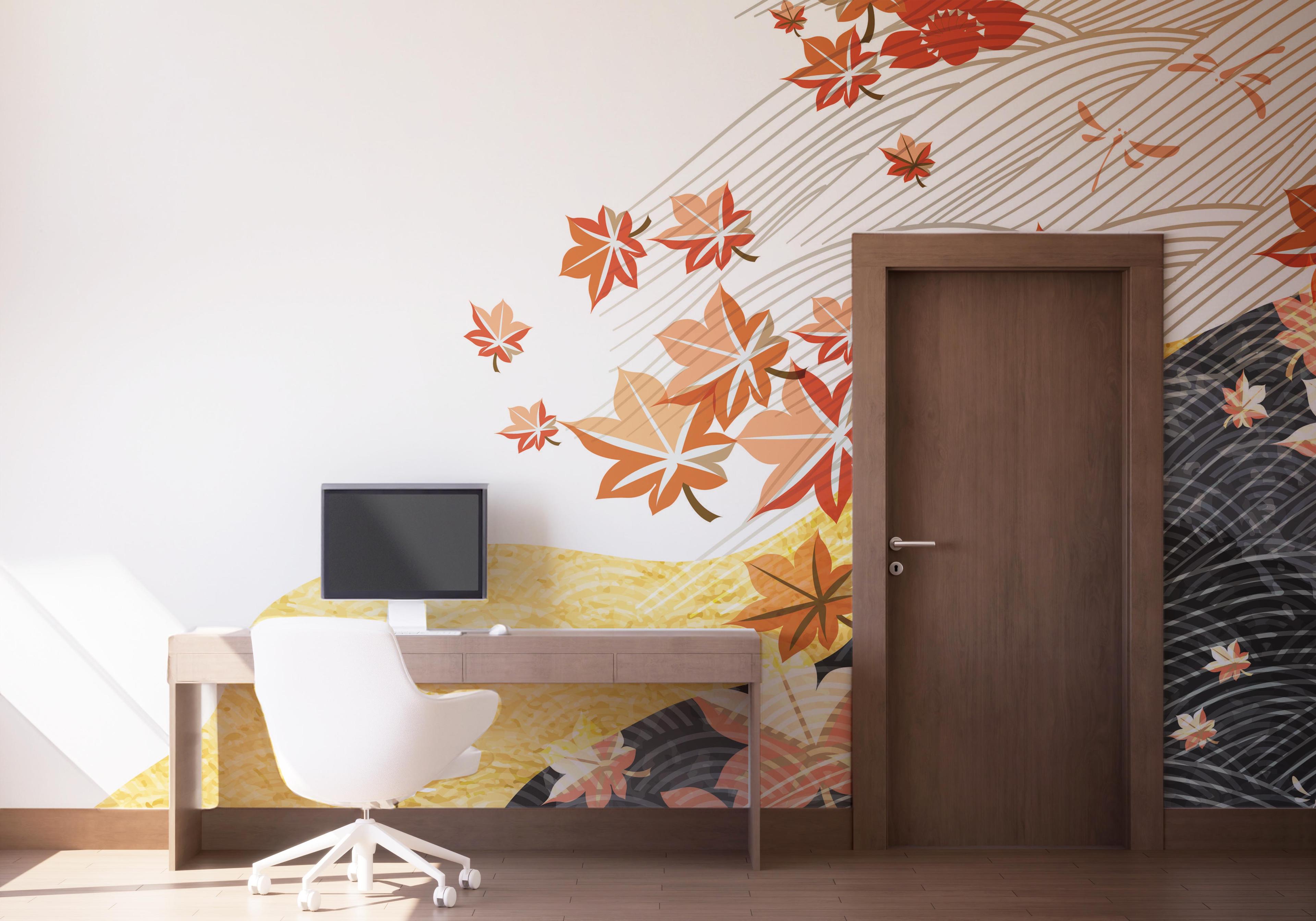 Fototapete Japanese Maple Leaf mockup 1