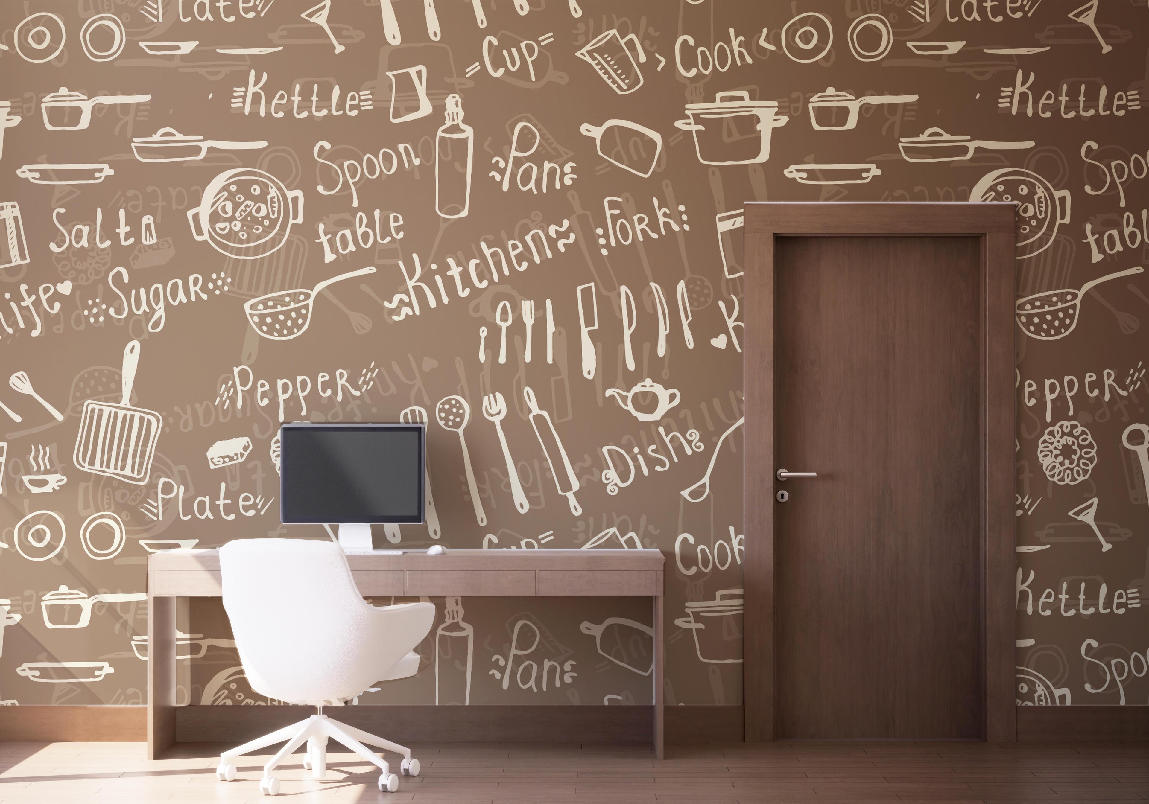 Fototapete Kitchen Pattern mockup 1