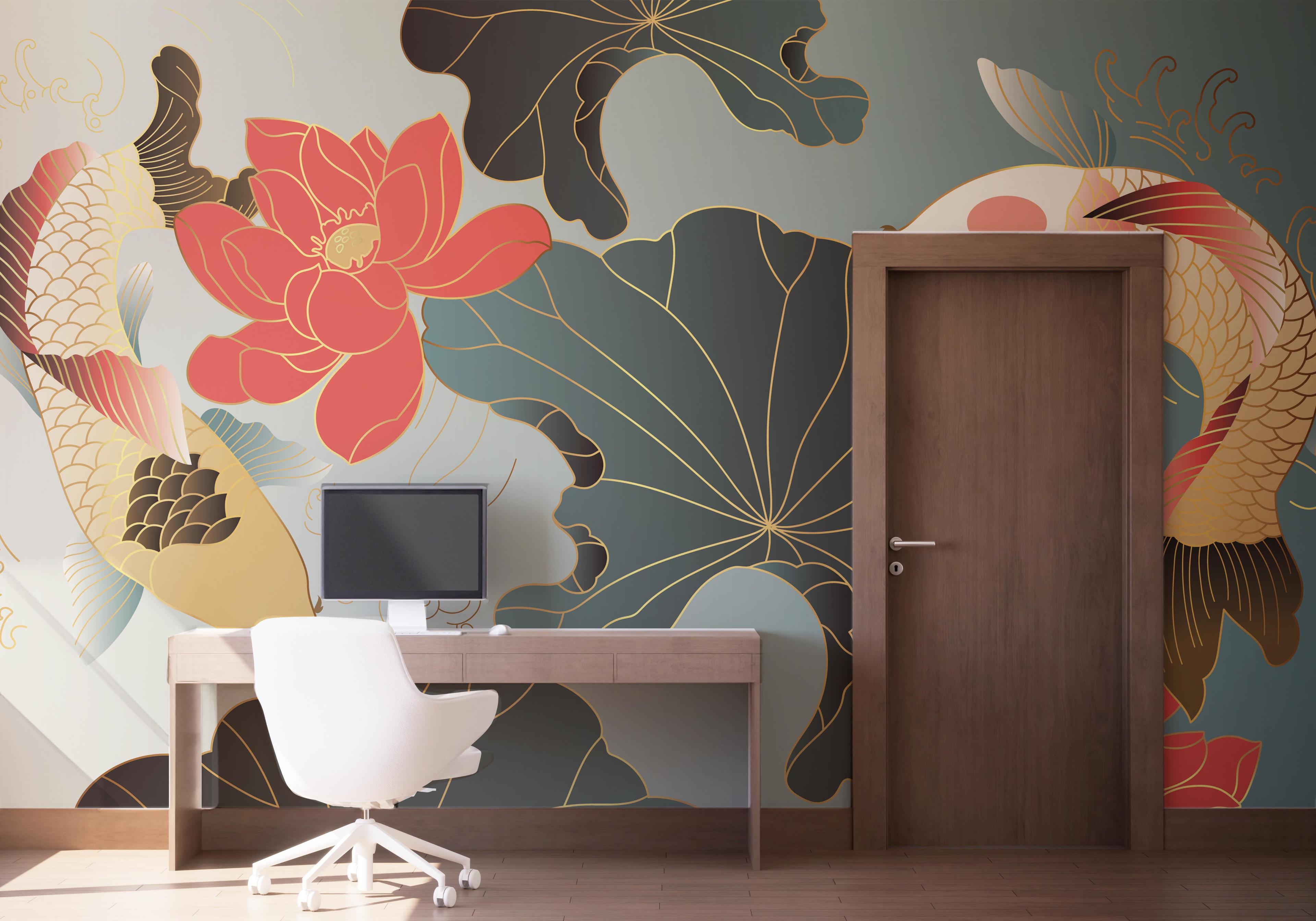 Fototapete Koi Carp Fish mockup 1